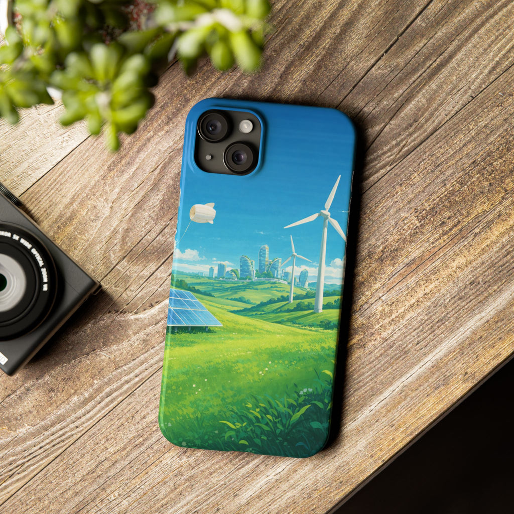Solarpunk Eco Landscape iPhone Case
