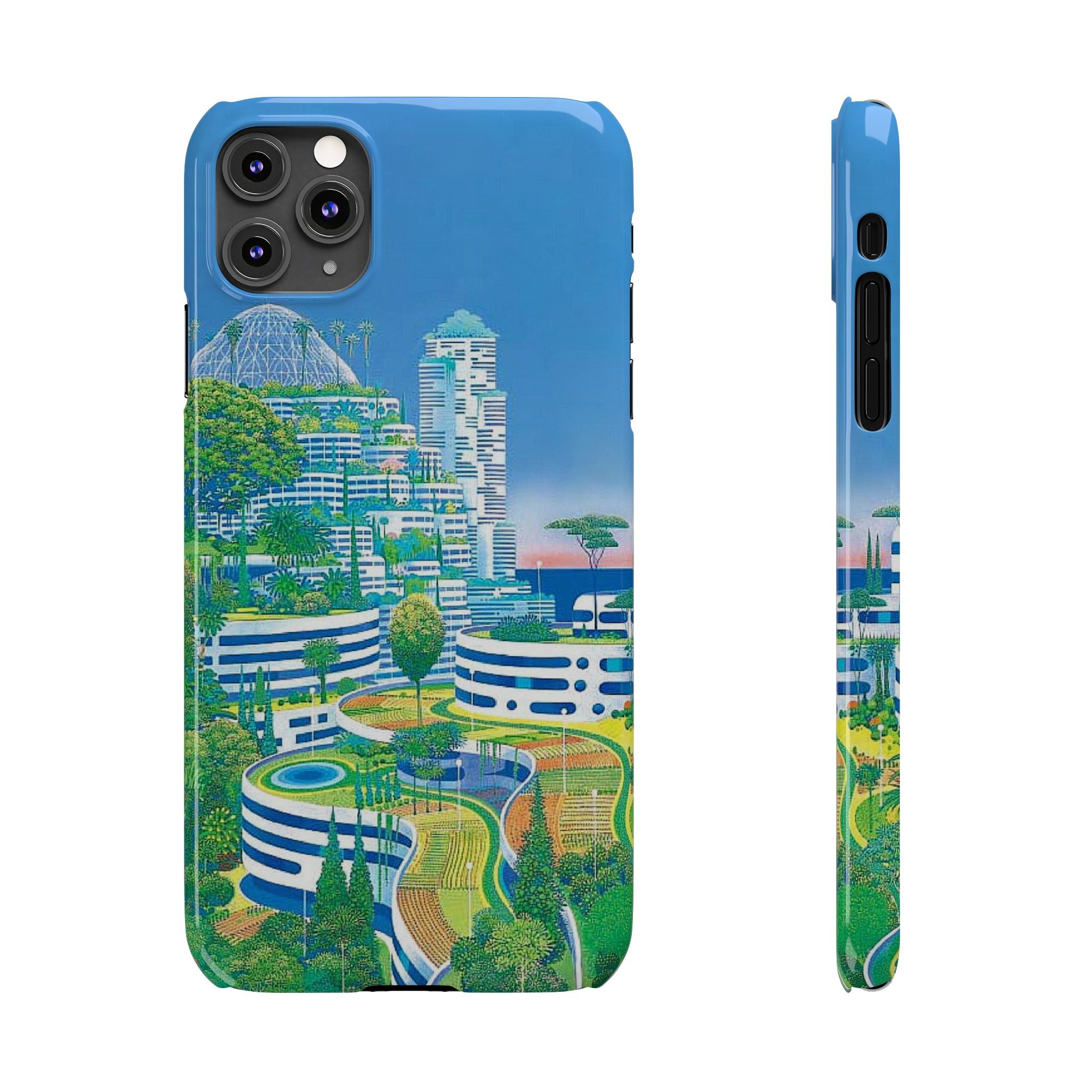 Solarpunk Cityscape iPhone Case