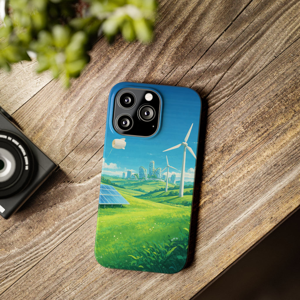 Solarpunk Eco Landscape iPhone Case