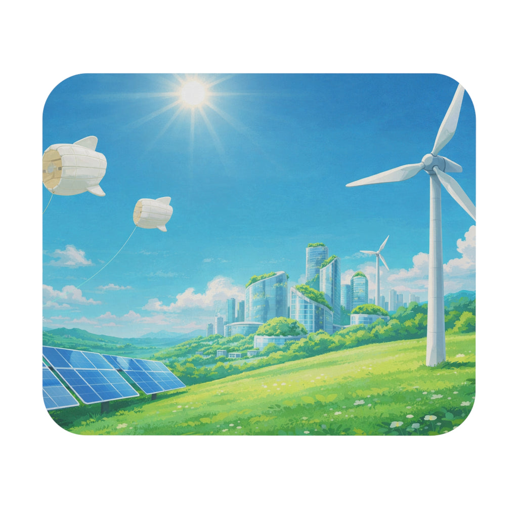 Solarpunk Eco City Mouse Pad