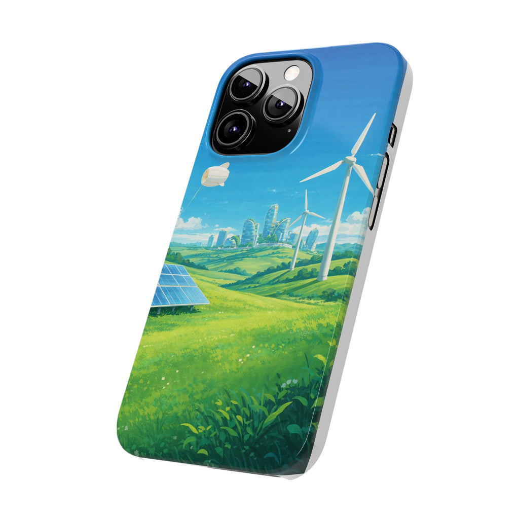 Solarpunk Eco Landscape iPhone Case