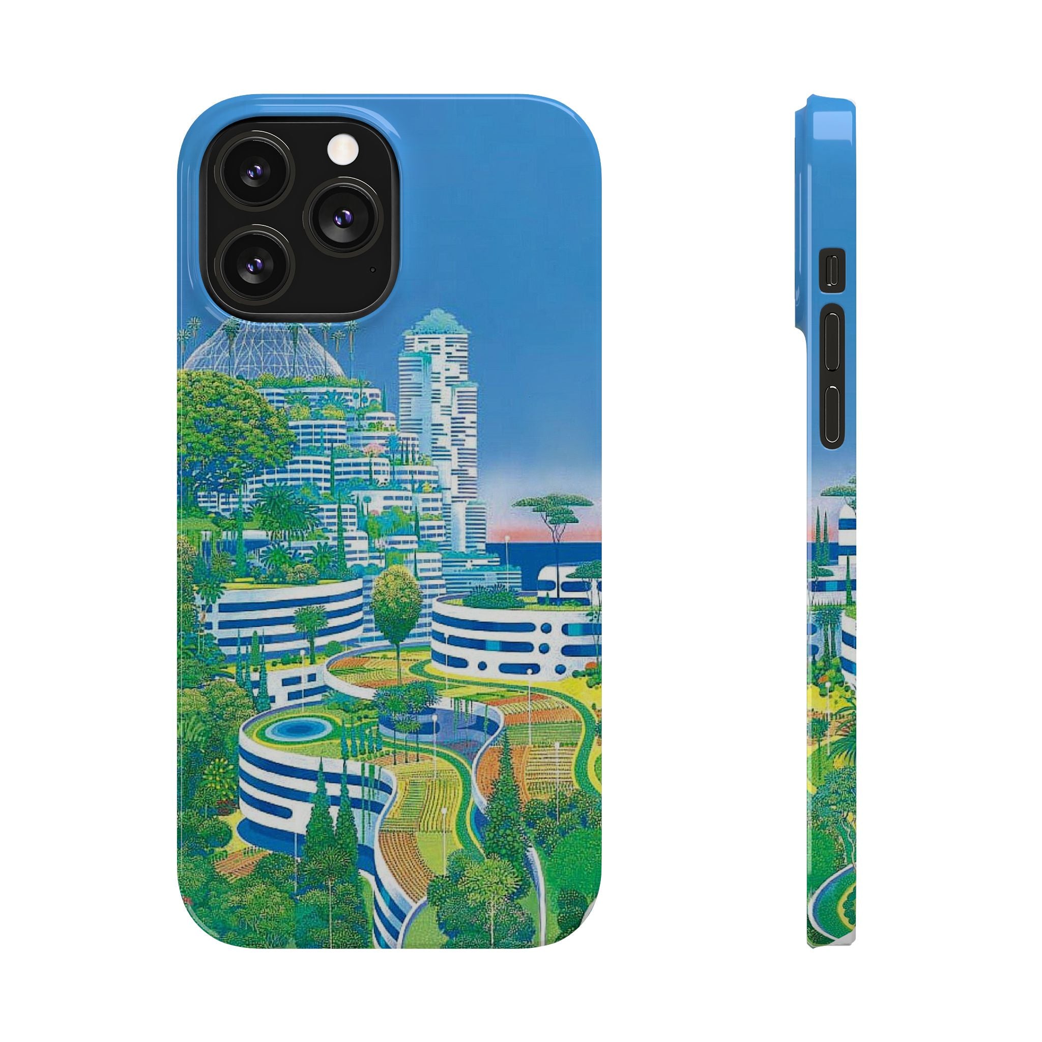 Solarpunk Cityscape iPhone Case