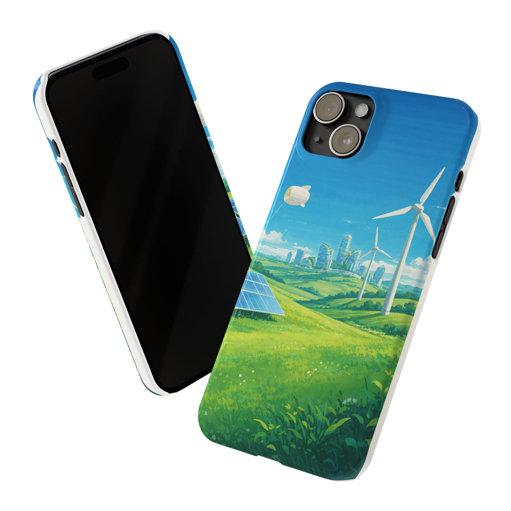 Solarpunk Eco Landscape iPhone Case