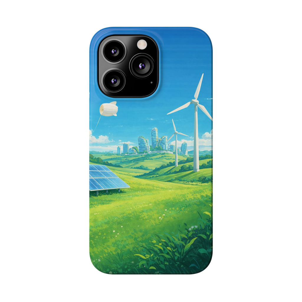 Solarpunk Eco Landscape iPhone Case