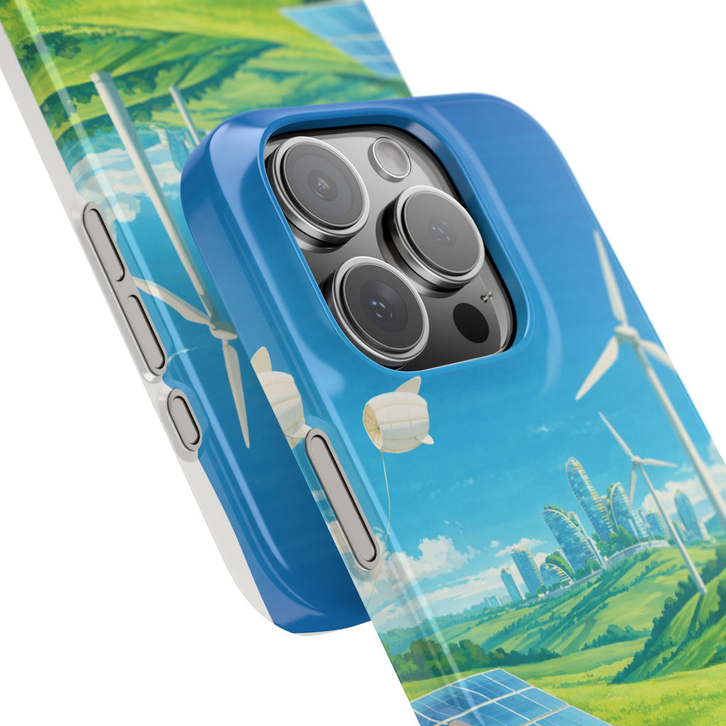 Solarpunk Eco Landscape iPhone Case