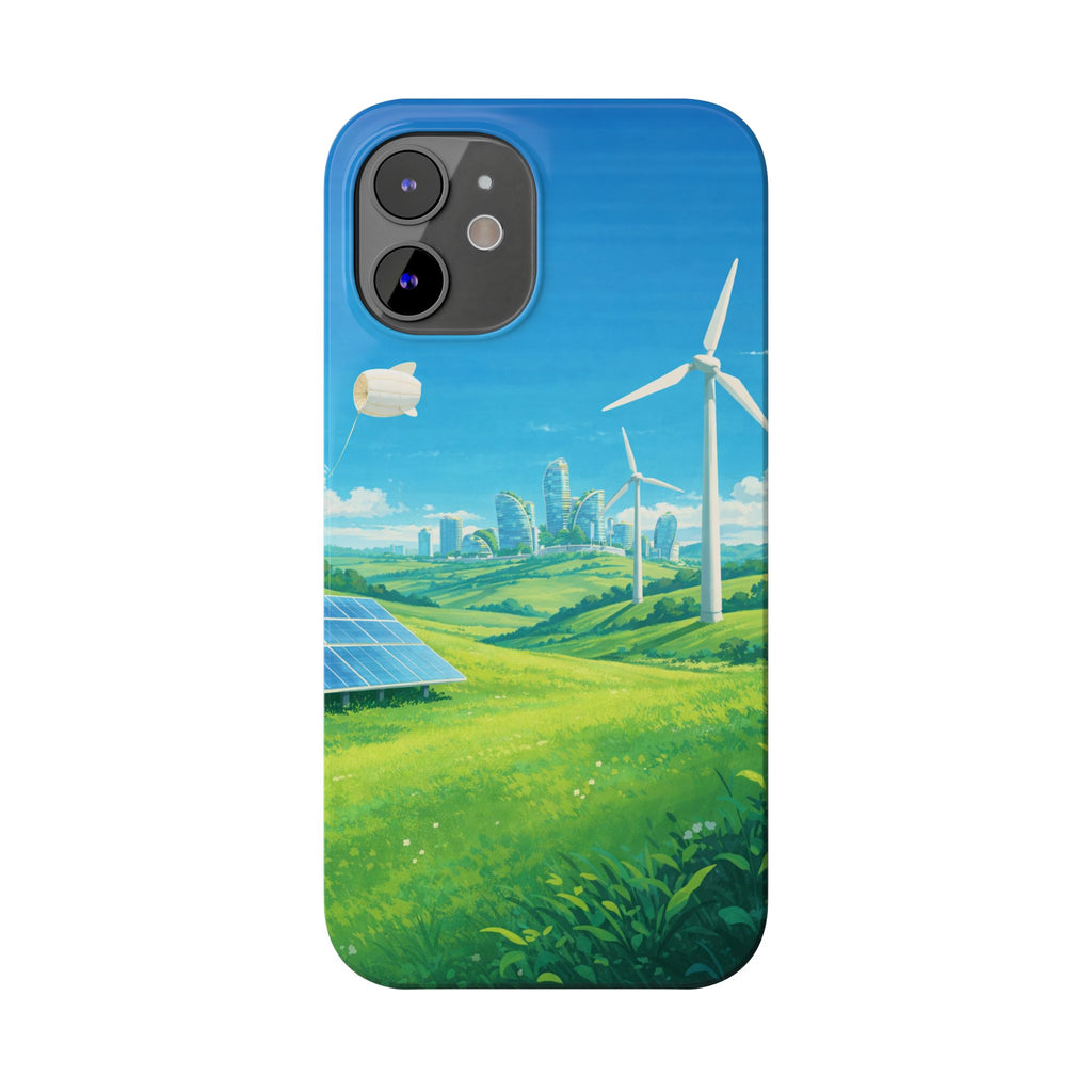Solarpunk Eco Landscape iPhone Case
