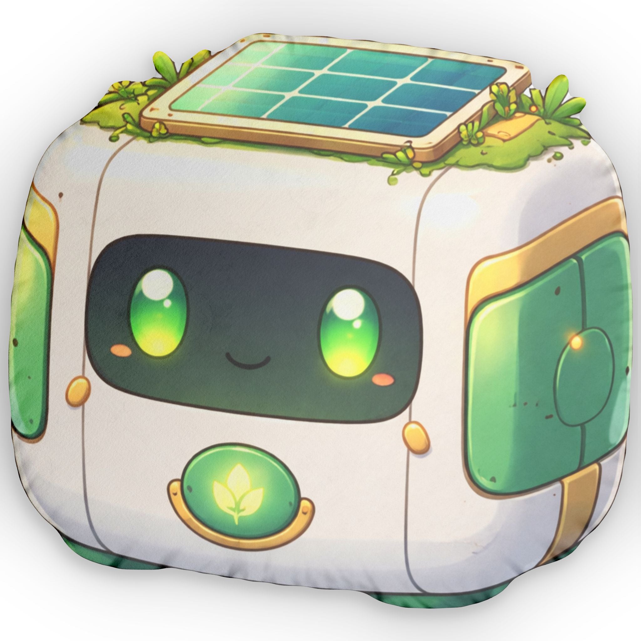 Solarpunk Eco Robot Plush Toy Pillow