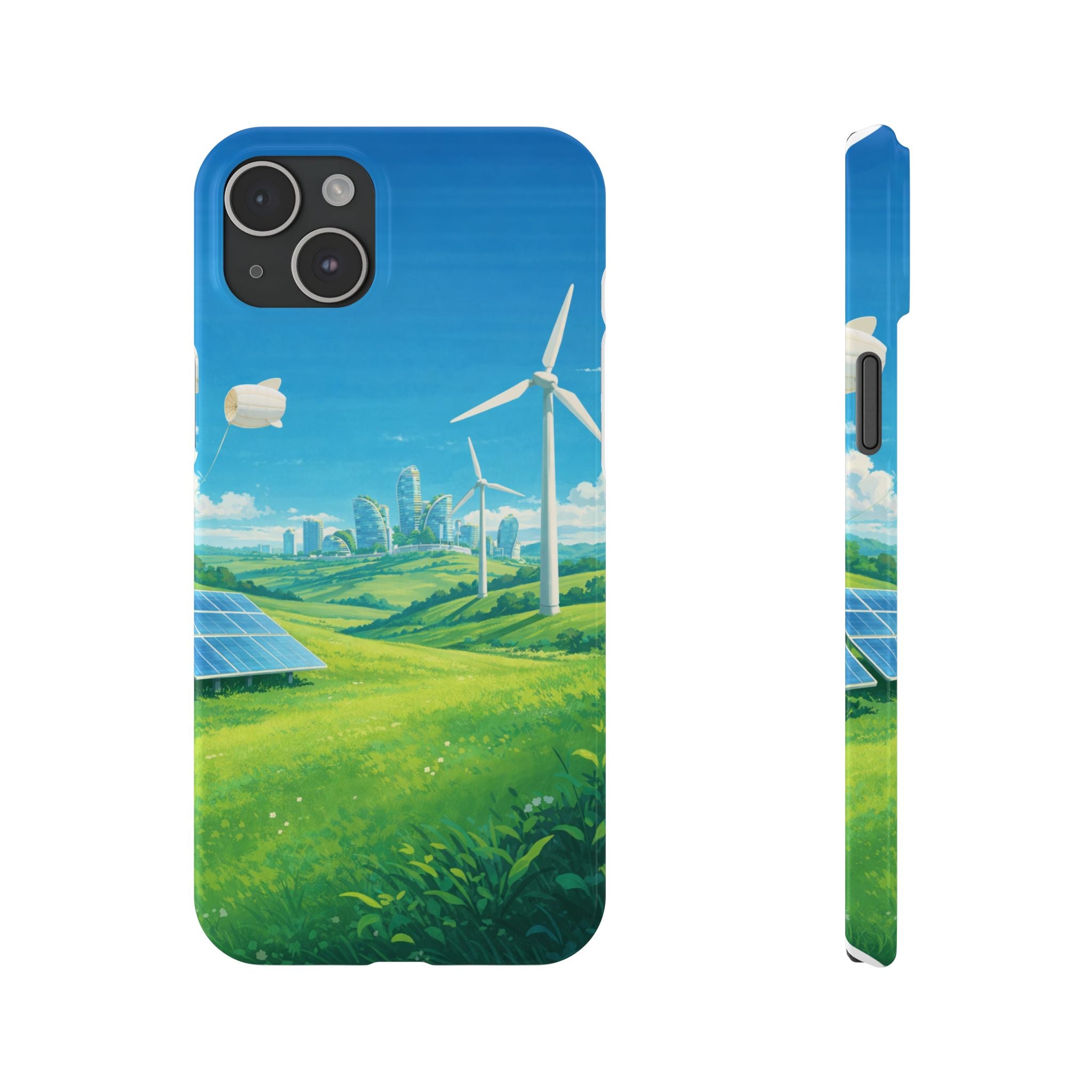 Solarpunk Eco Landscape iPhone Case