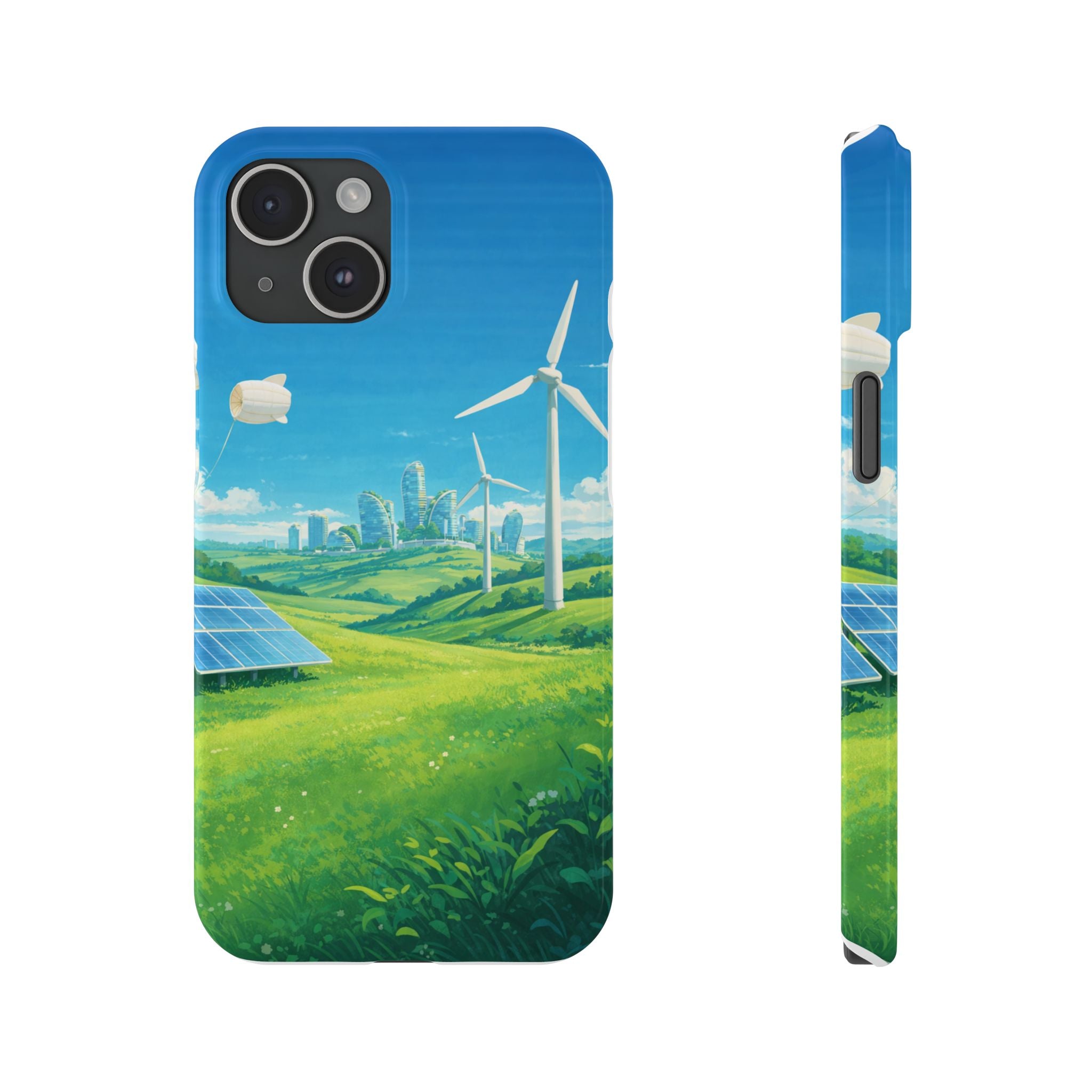 Solarpunk Eco Landscape iPhone Case