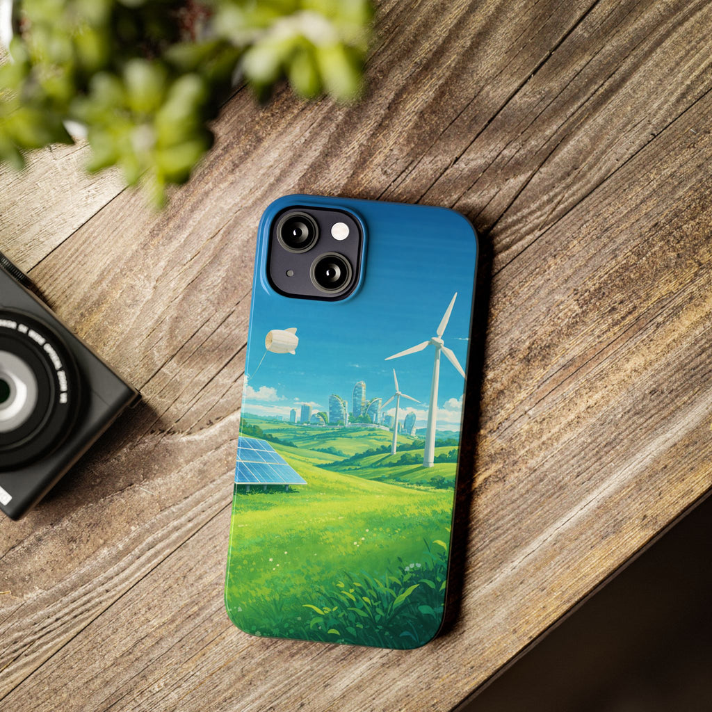 Solarpunk Eco Landscape iPhone Case