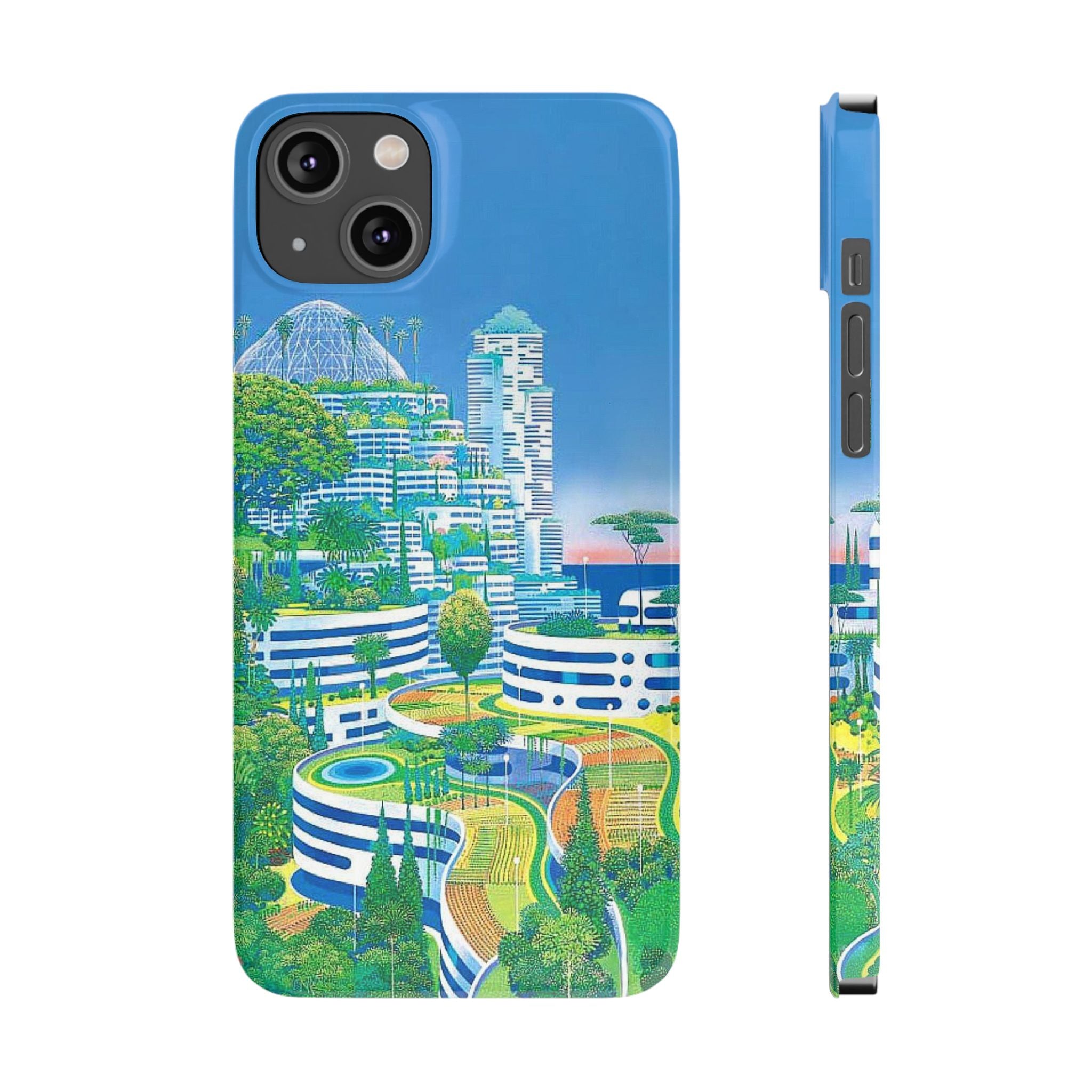 Solarpunk Cityscape iPhone Case