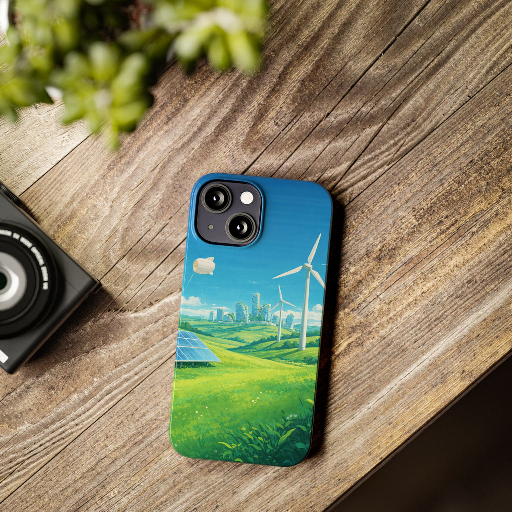 Solarpunk Eco Landscape iPhone Case