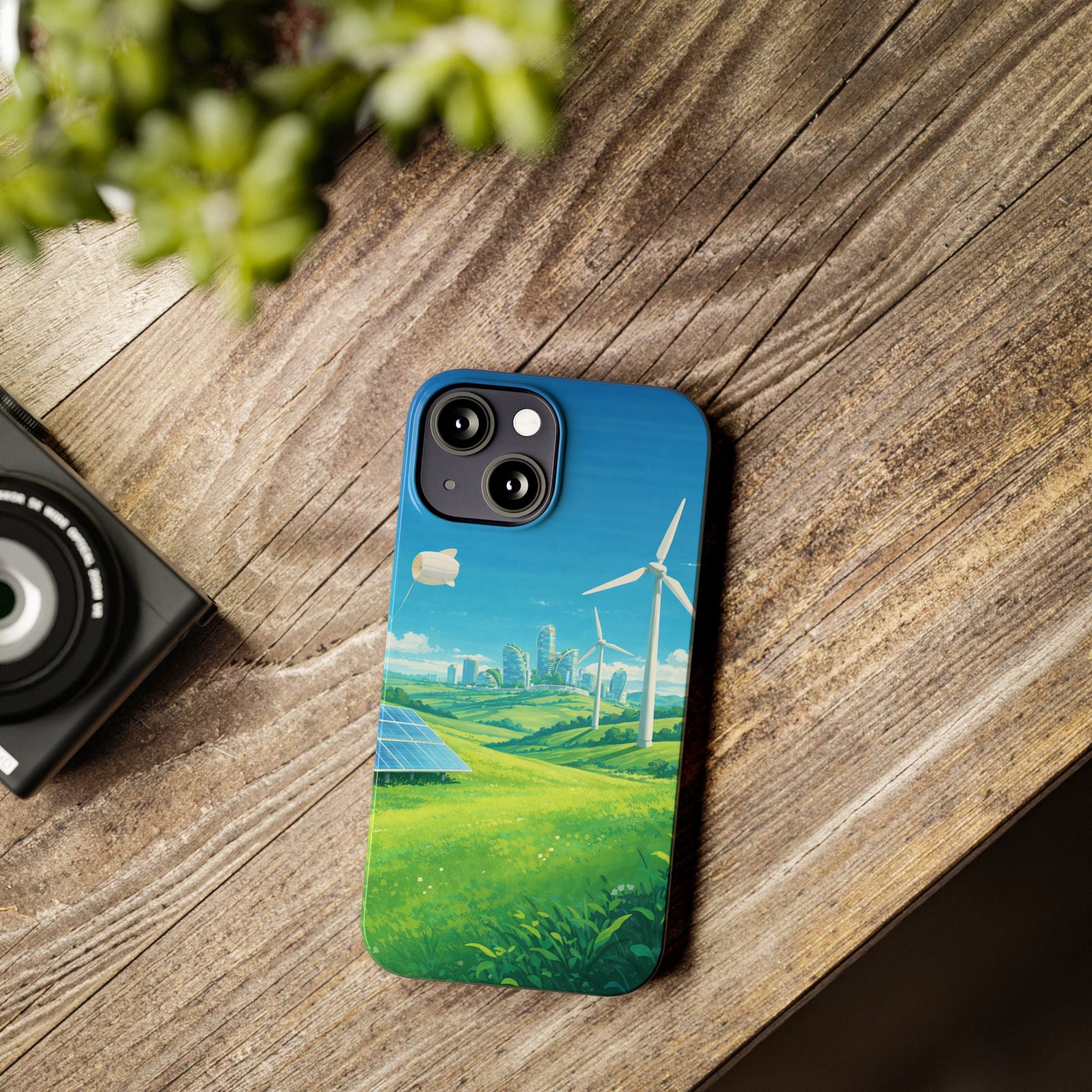Solarpunk Eco Landscape iPhone Case