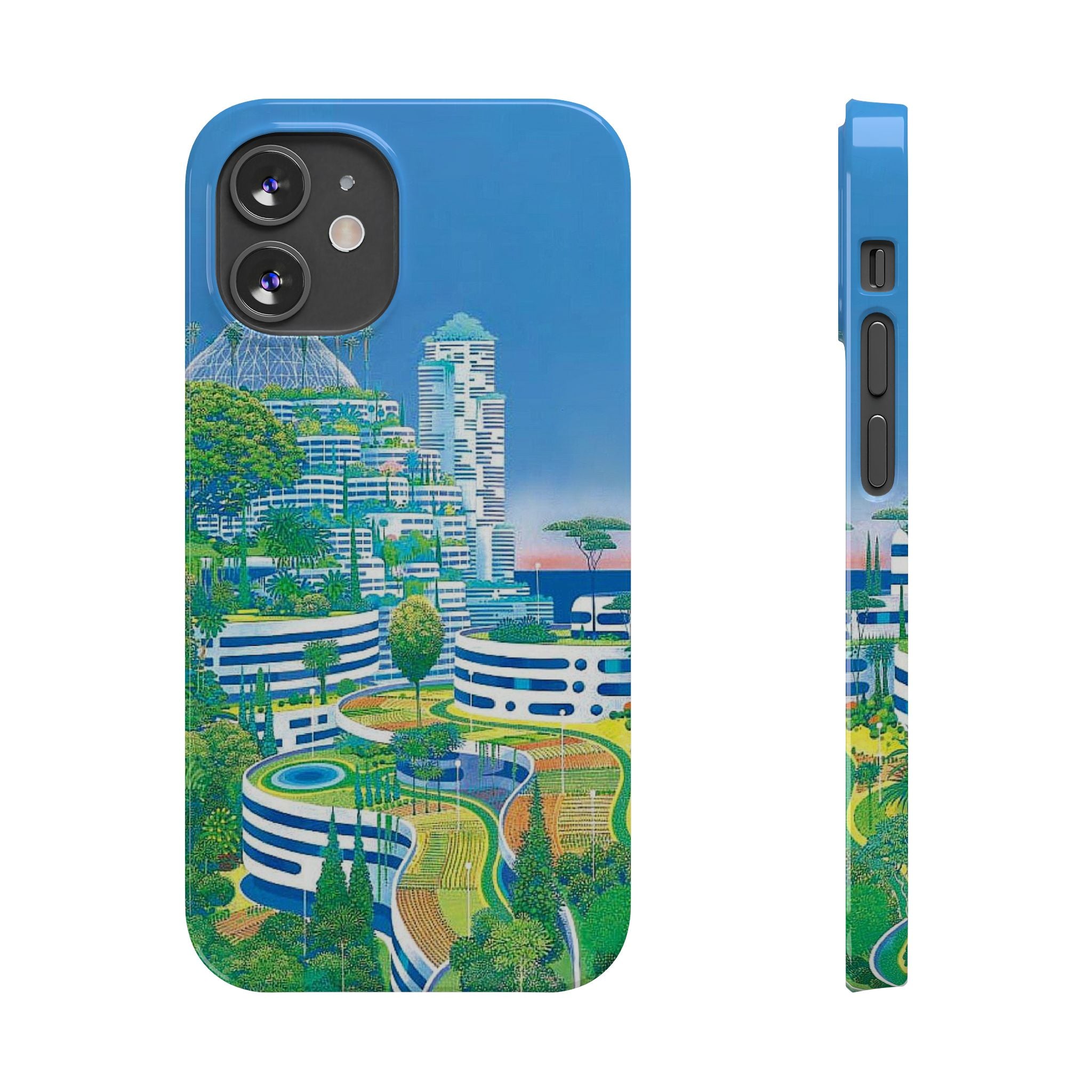 Solarpunk Cityscape iPhone Case