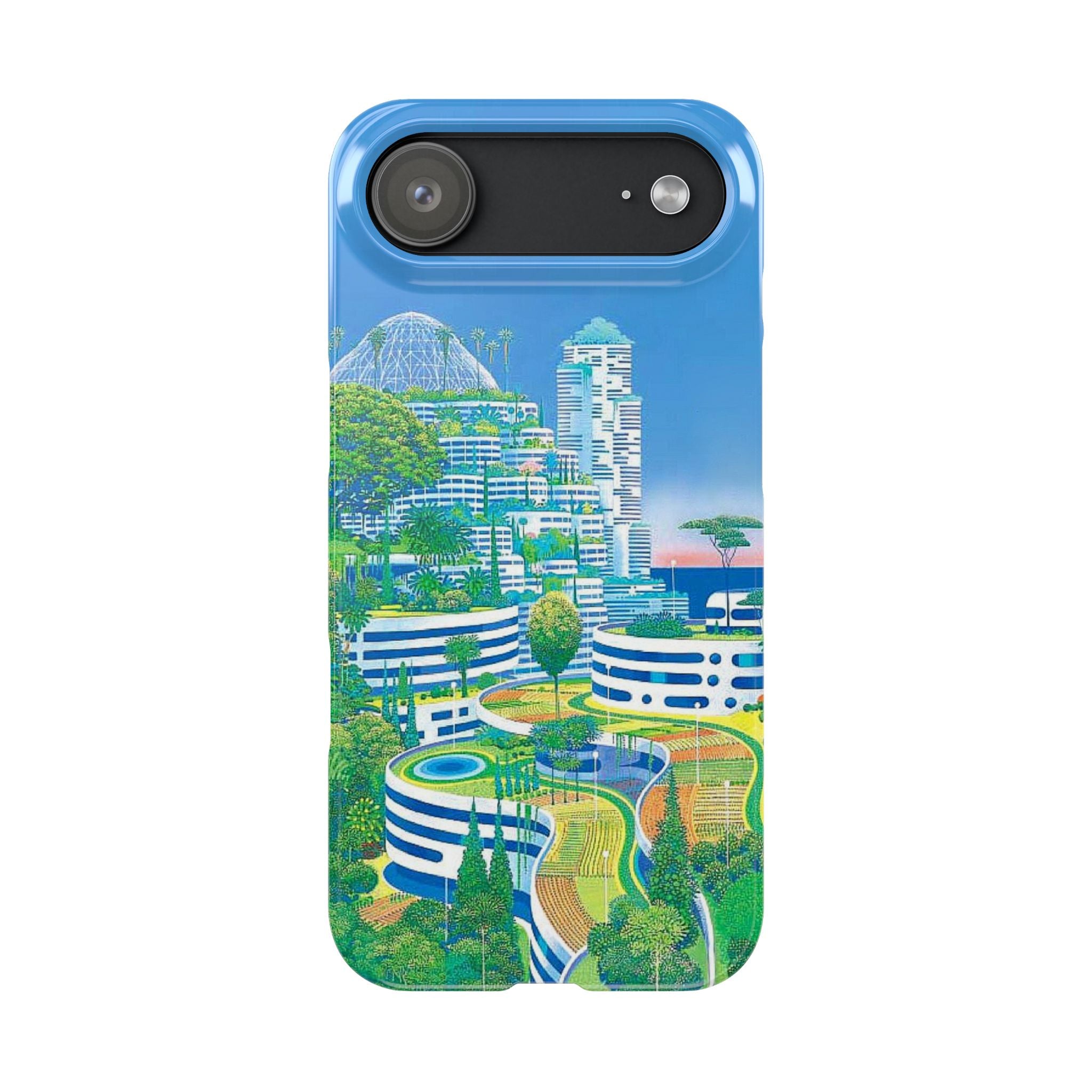 Solarpunk Cityscape iPhone Case