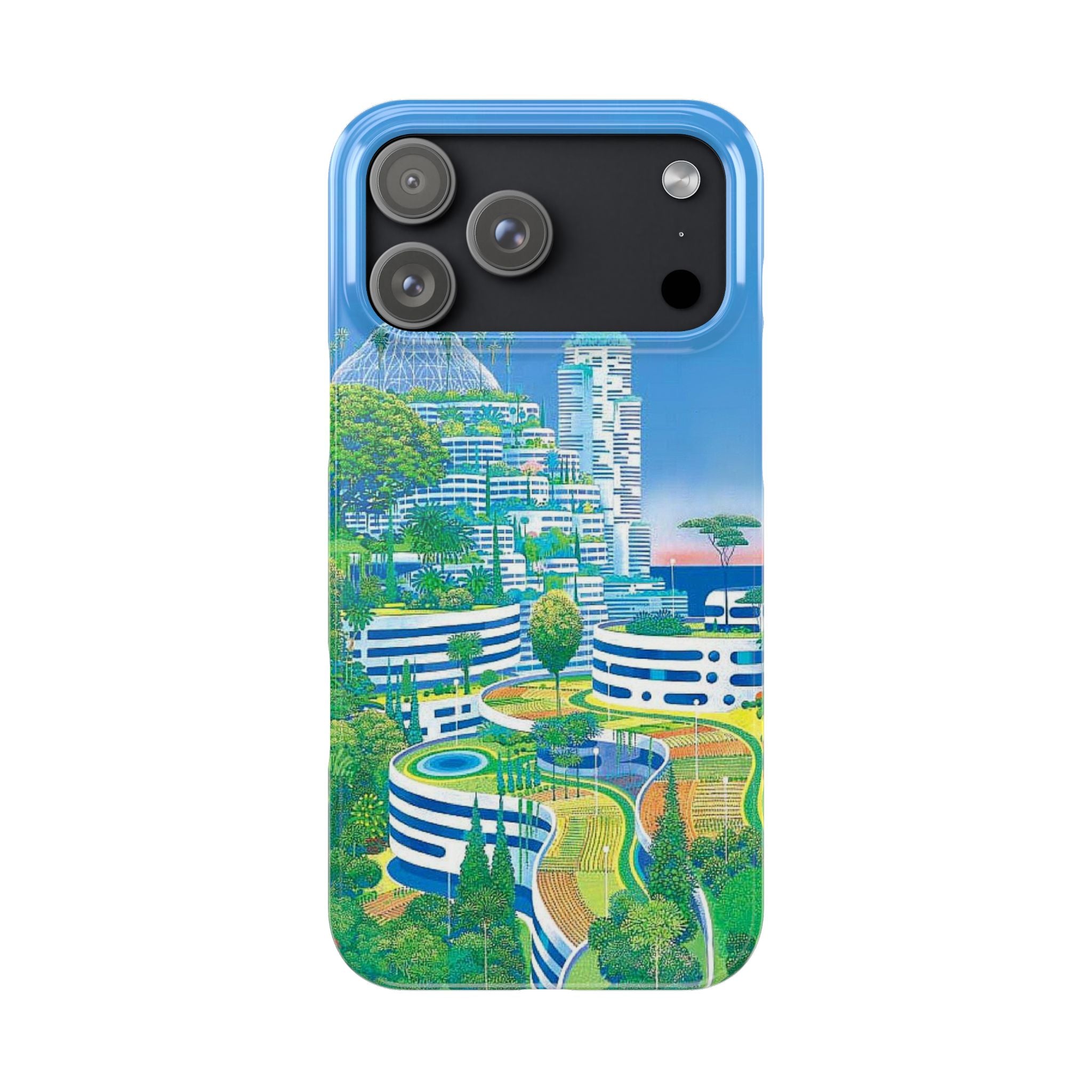 Solarpunk Cityscape iPhone Case