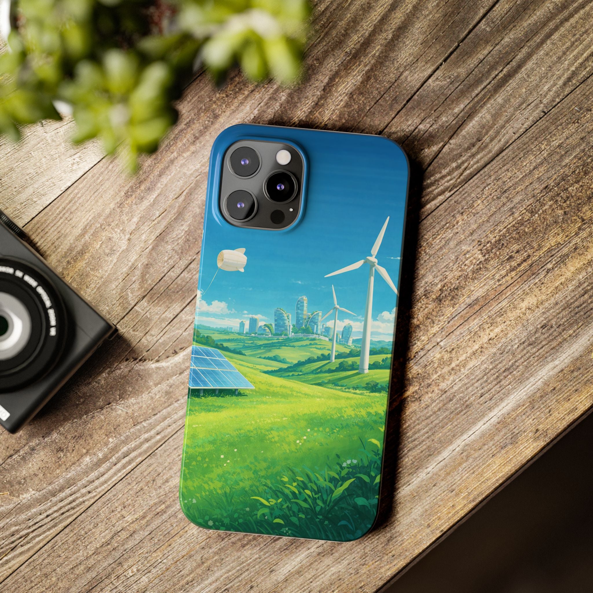 Solarpunk Eco Landscape iPhone Case
