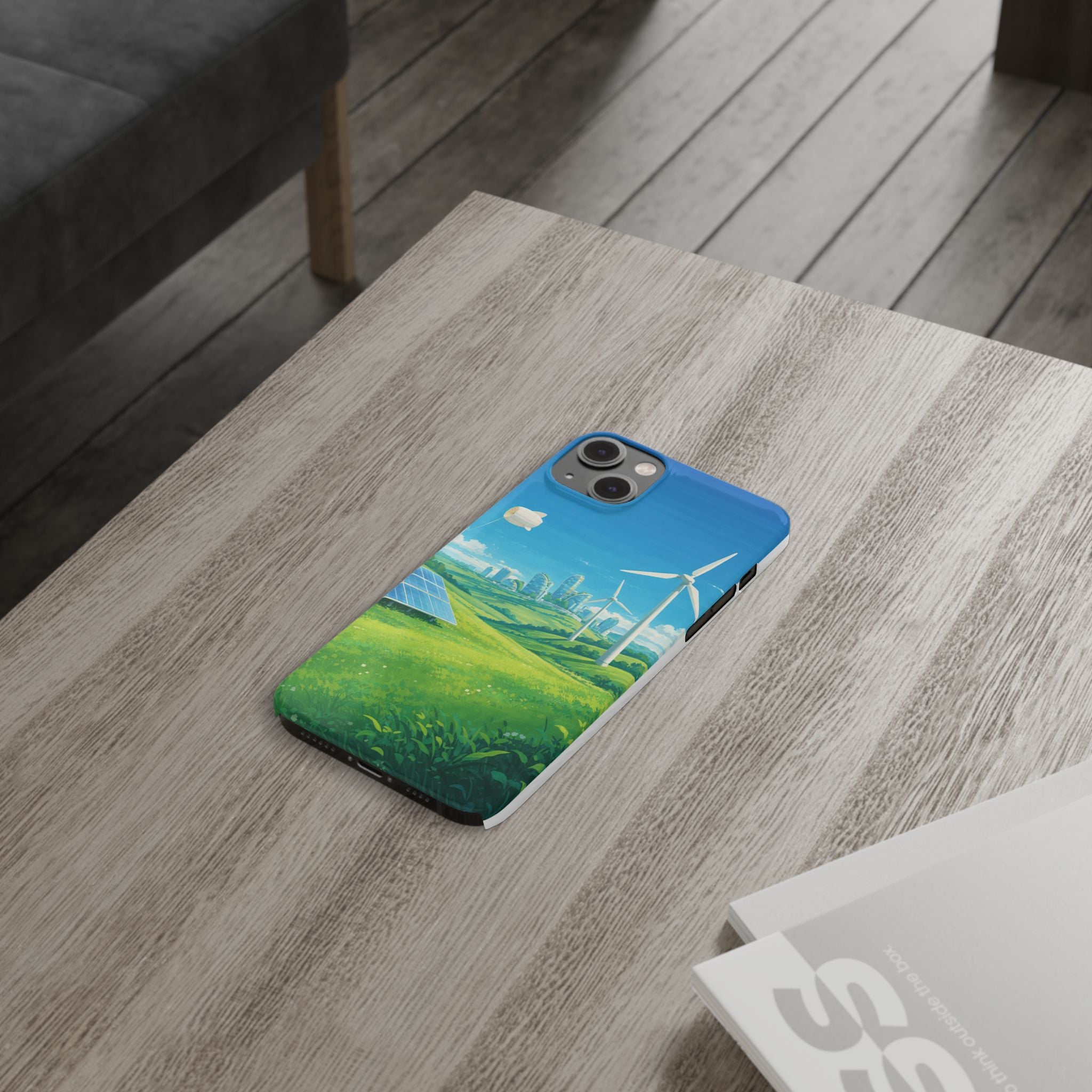 Solarpunk Eco Landscape iPhone Case