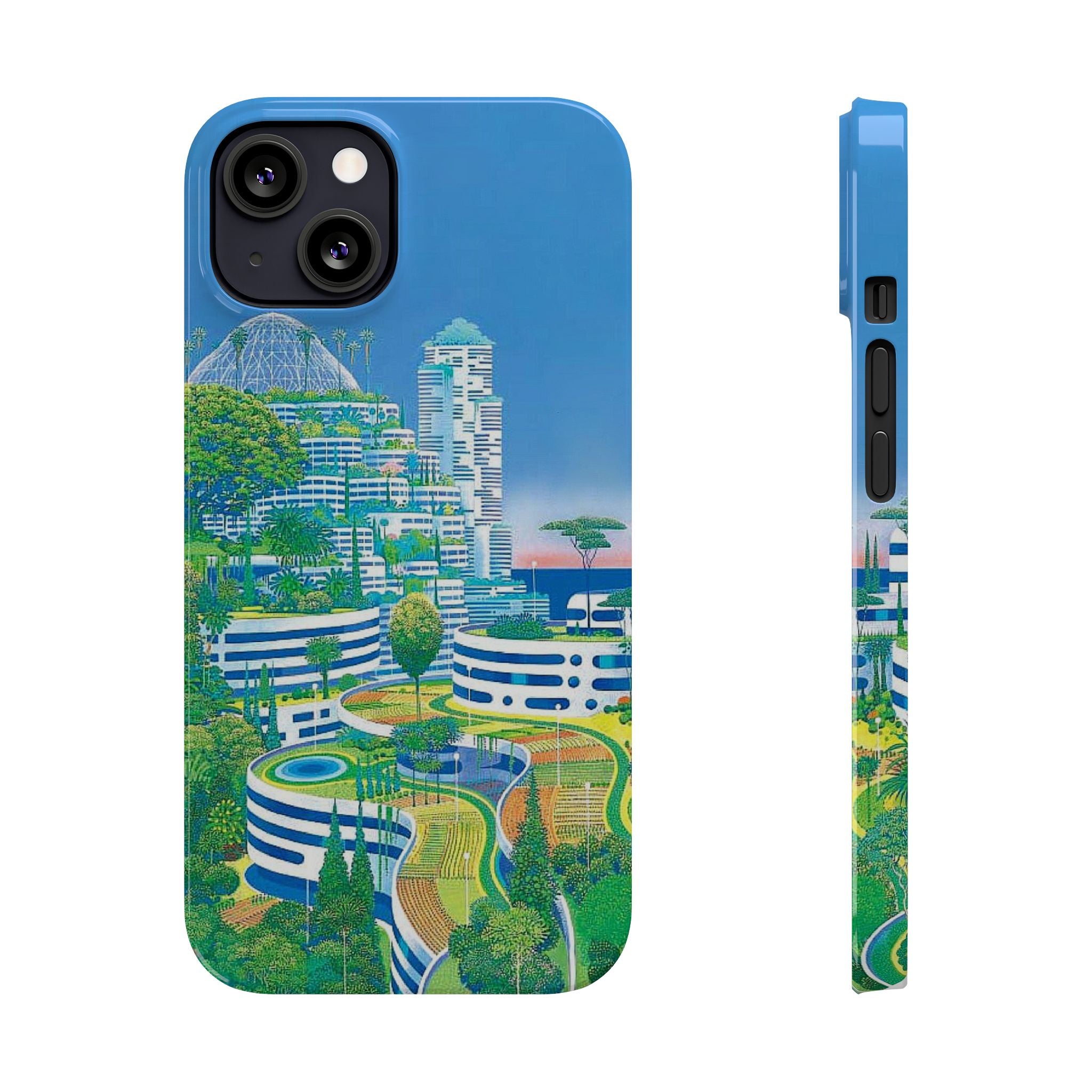 Solarpunk Cityscape iPhone Case