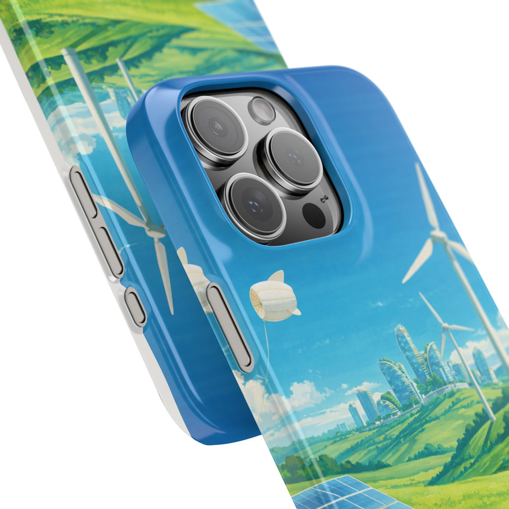 Solarpunk Eco Landscape iPhone Case
