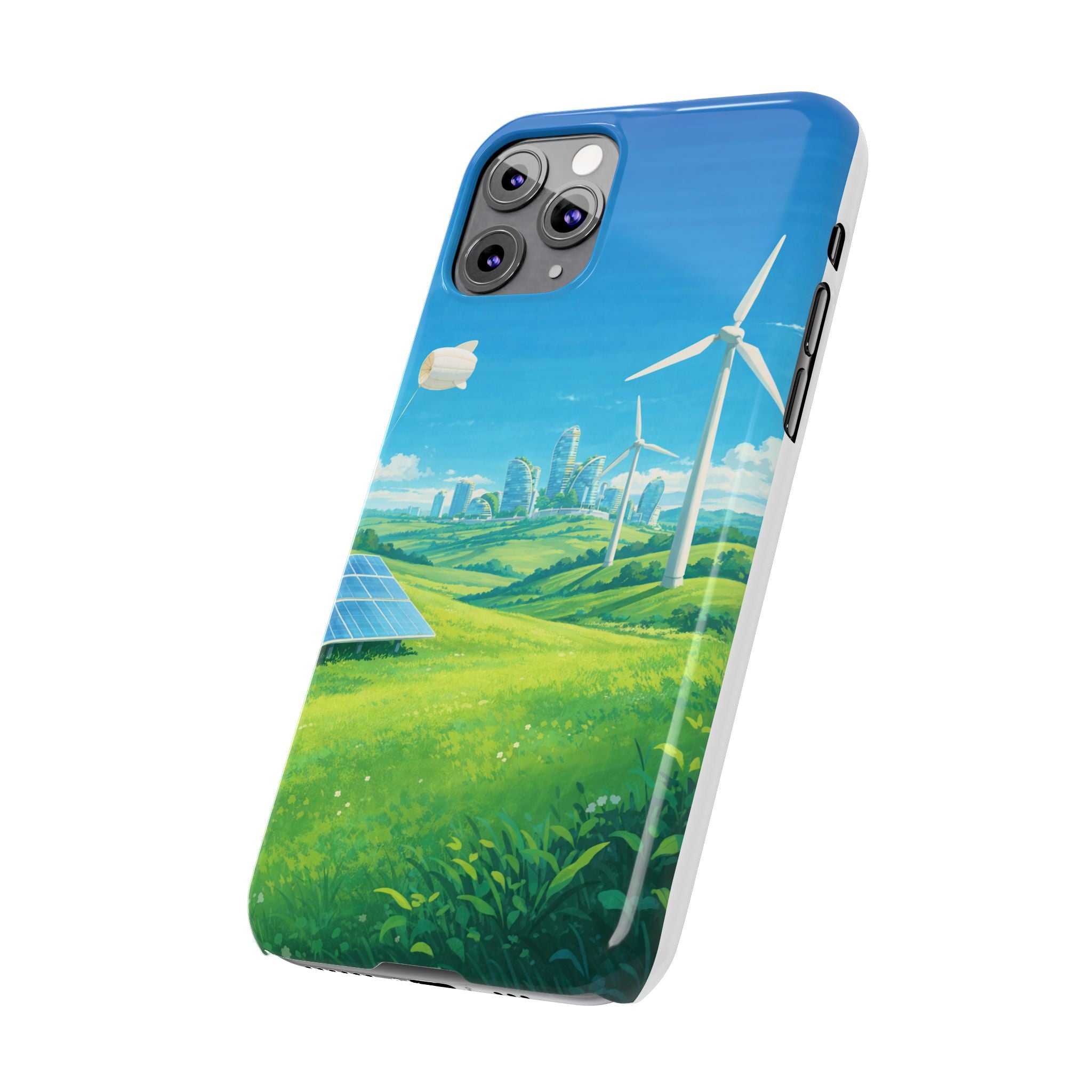 Solarpunk Eco Landscape iPhone Case
