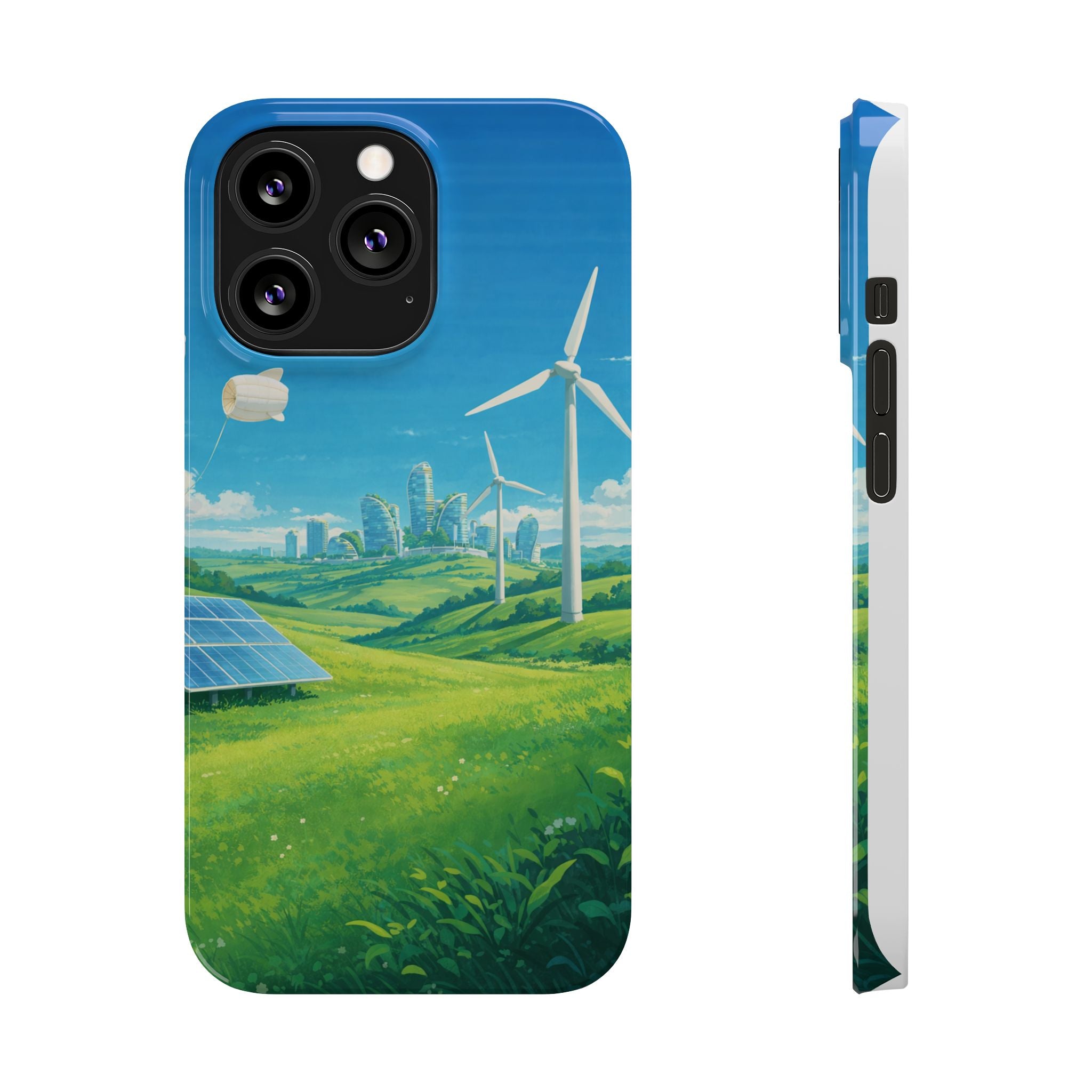 Solarpunk Eco Landscape iPhone Case