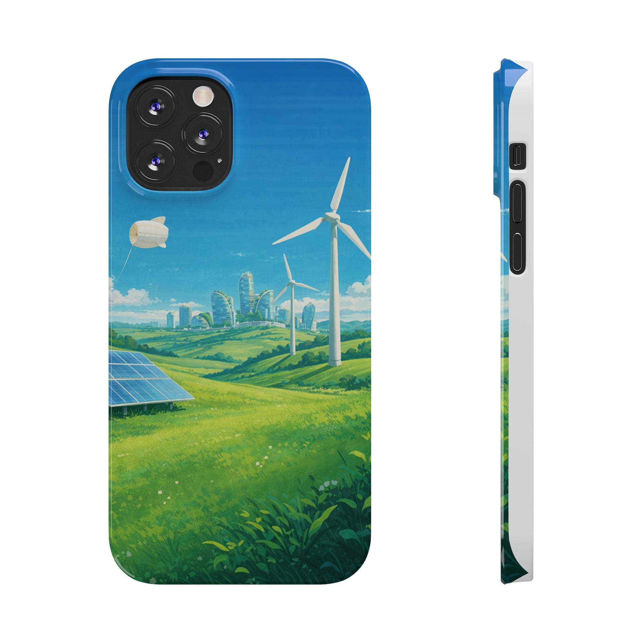 Solarpunk Eco Landscape iPhone Case