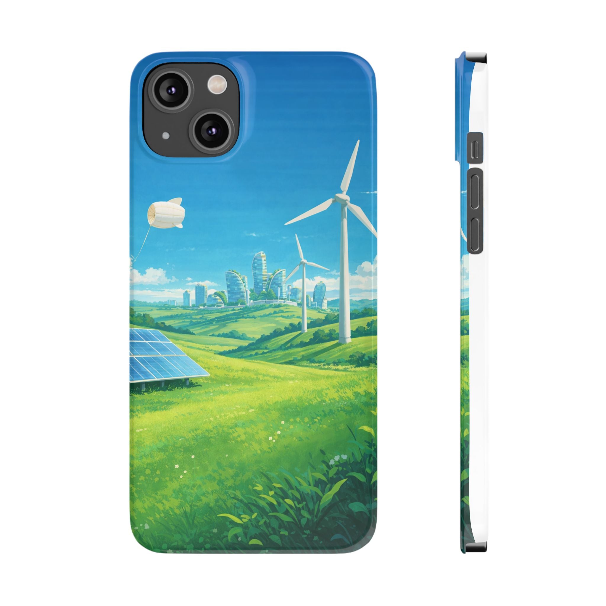 Solarpunk Eco Landscape iPhone Case