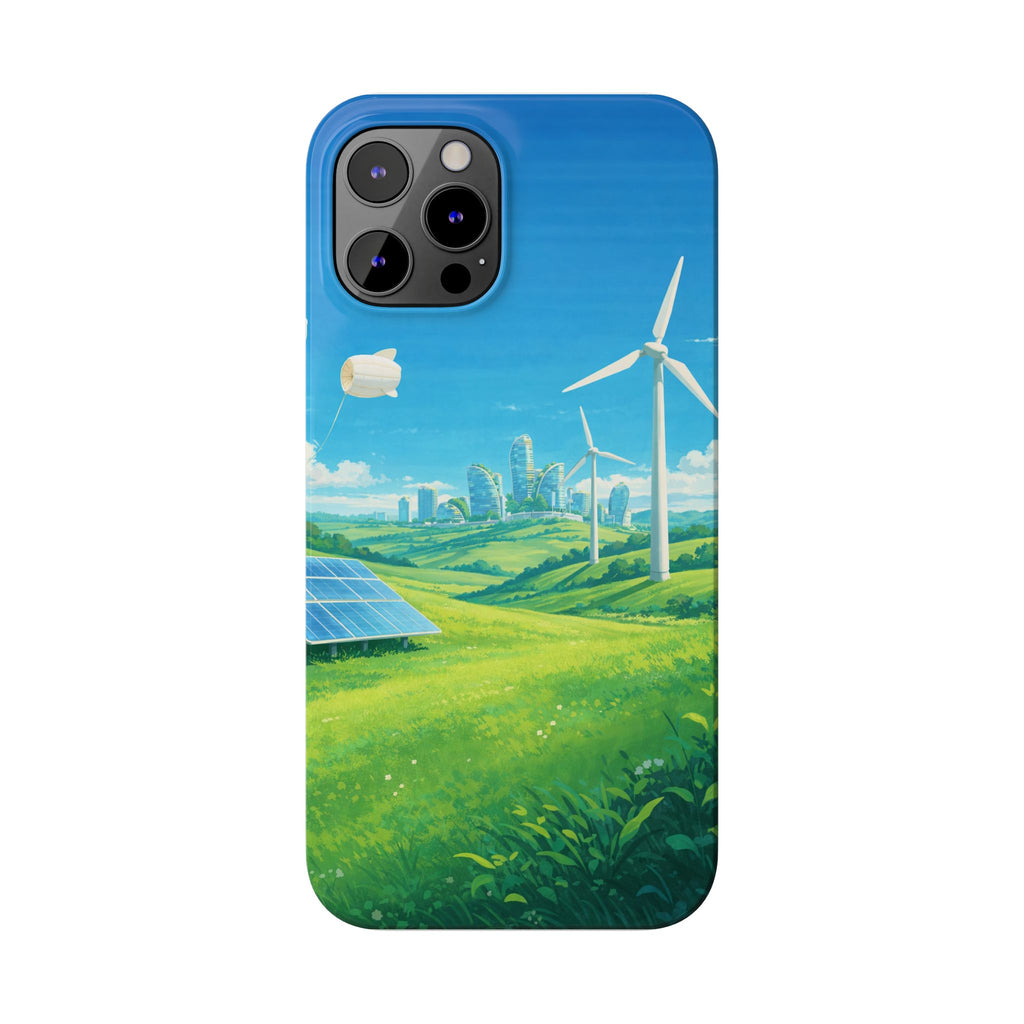 Solarpunk Eco Landscape iPhone Case