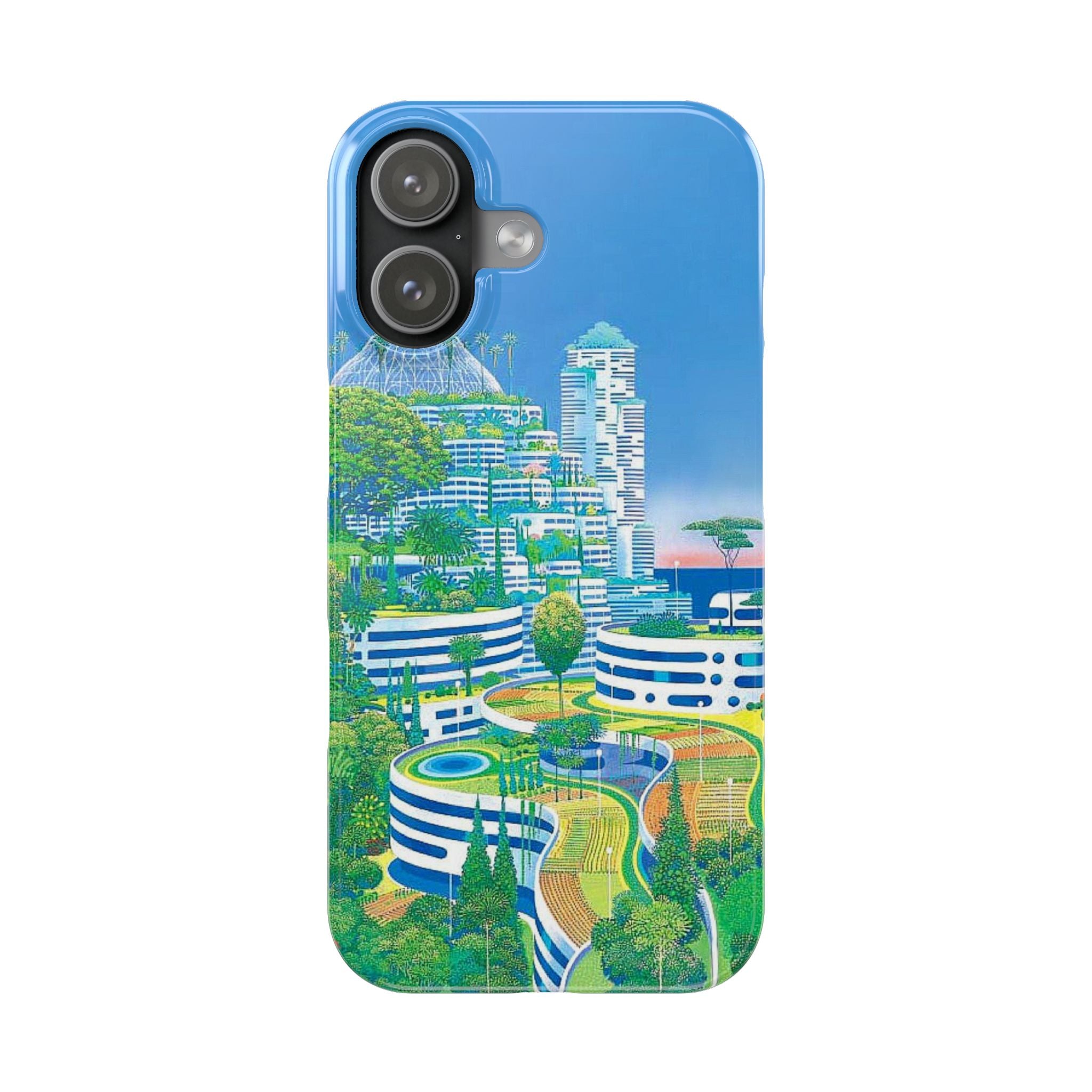 Solarpunk Cityscape iPhone Case