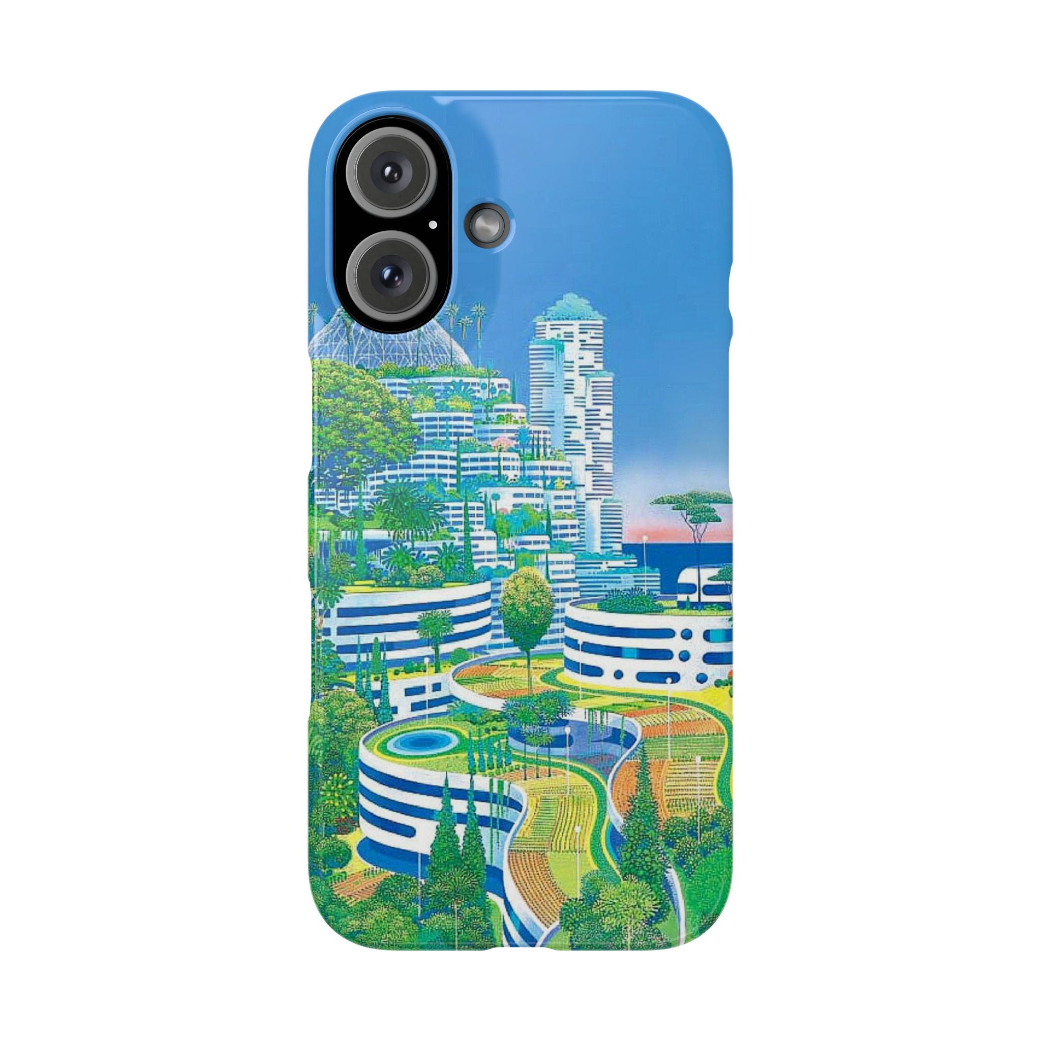 Solarpunk Cityscape iPhone Case