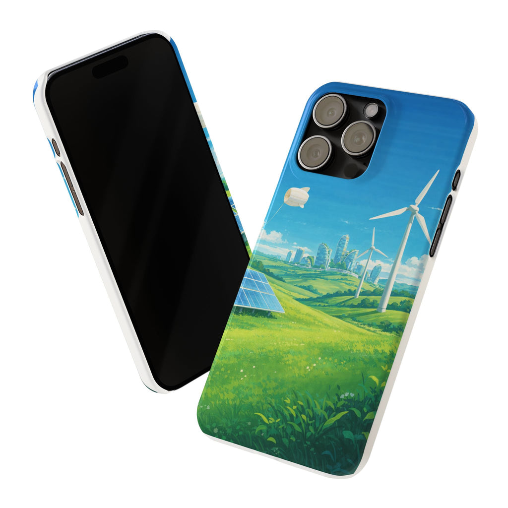 Solarpunk Eco Landscape iPhone Case