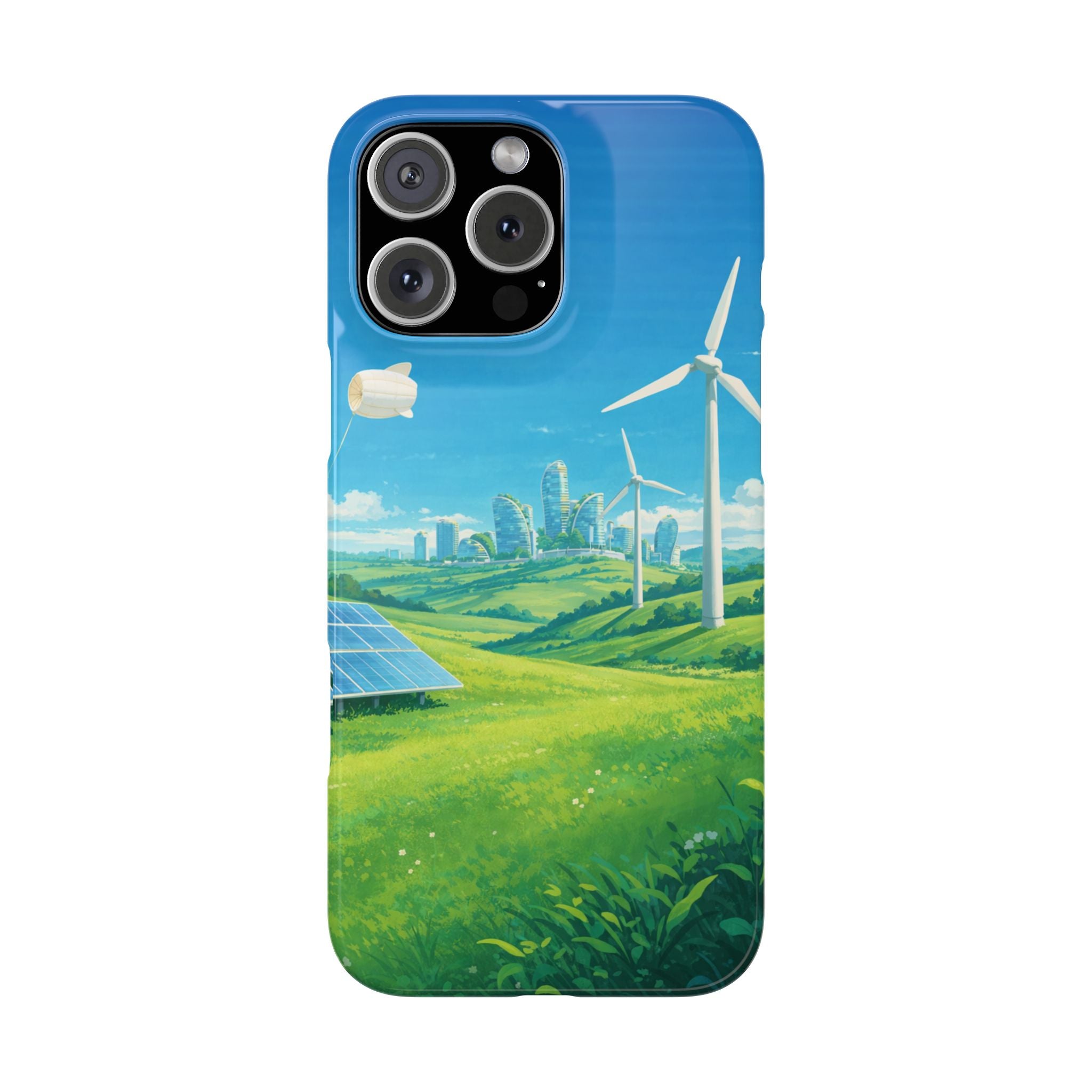 Solarpunk Eco Landscape iPhone Case