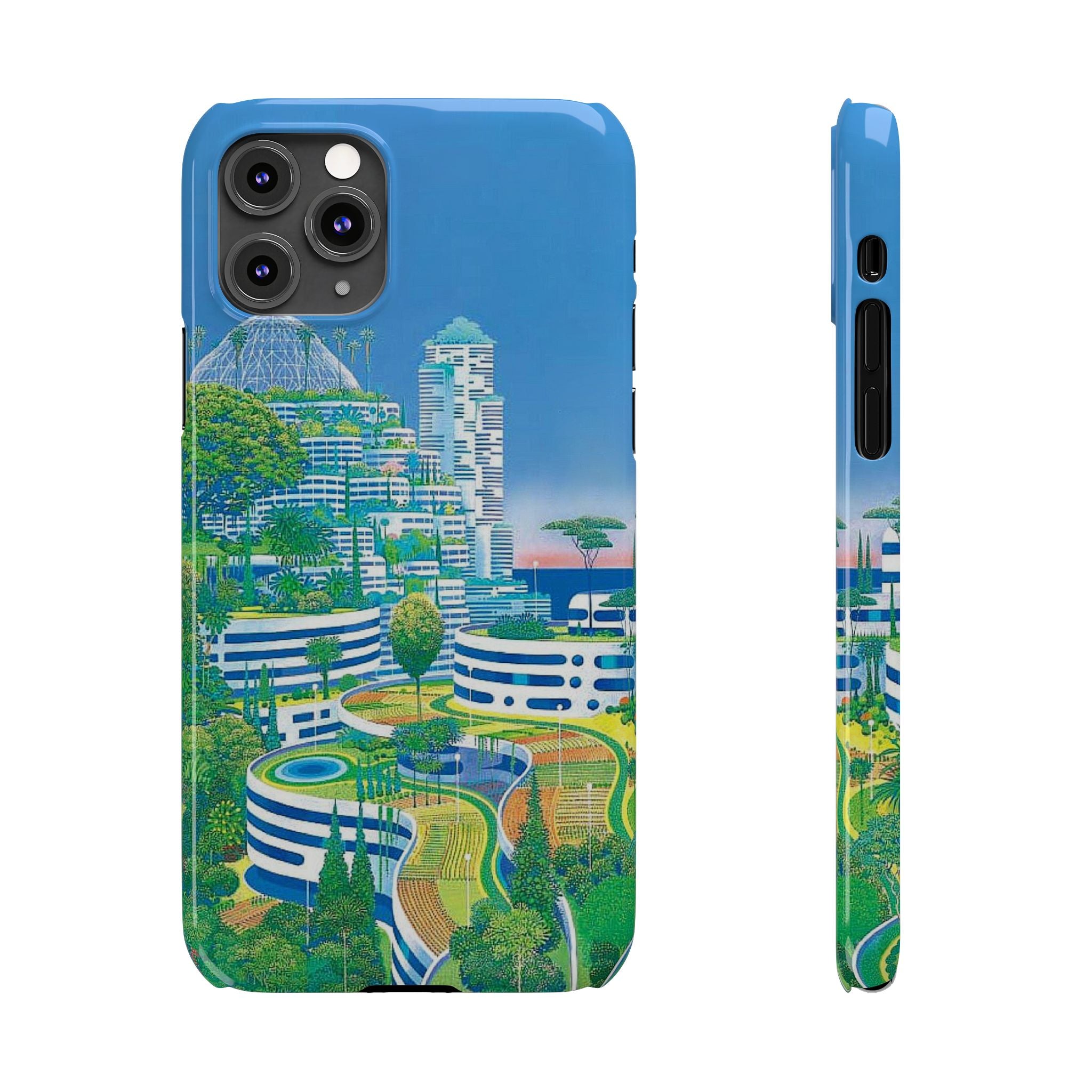 Solarpunk Cityscape iPhone Case