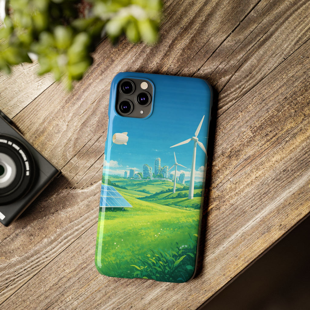 Solarpunk Eco Landscape iPhone Case