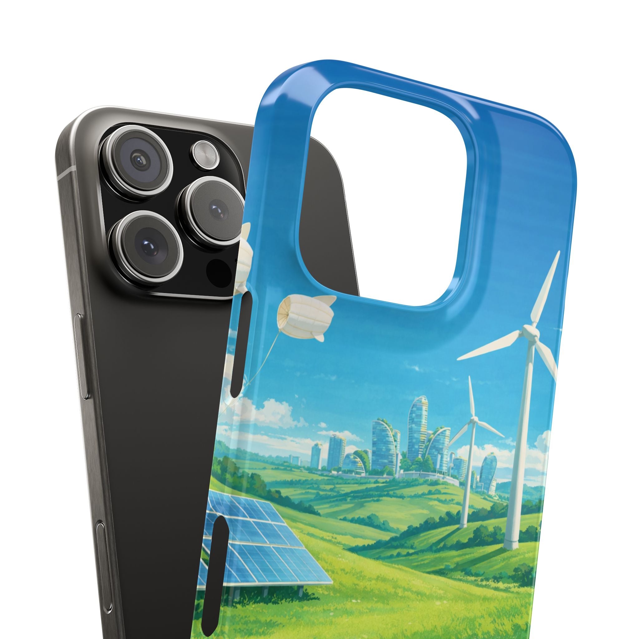 Solarpunk Eco Landscape iPhone Case