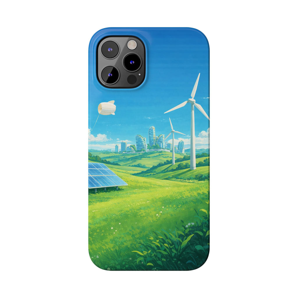 Solarpunk Eco Landscape iPhone Case