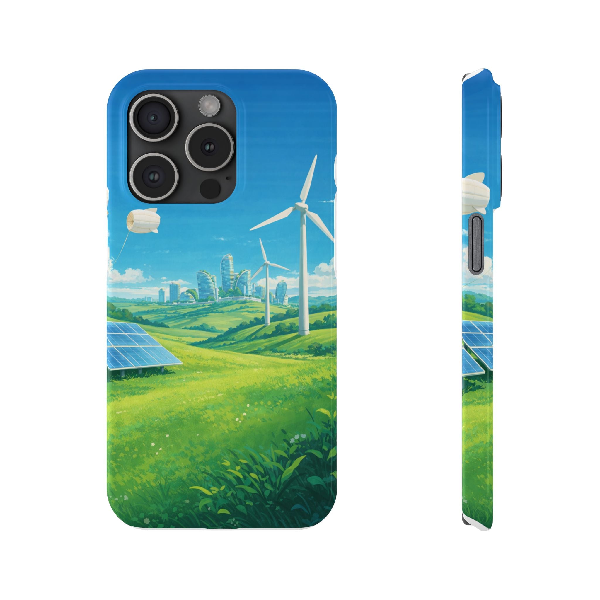 Solarpunk Eco Landscape iPhone Case
