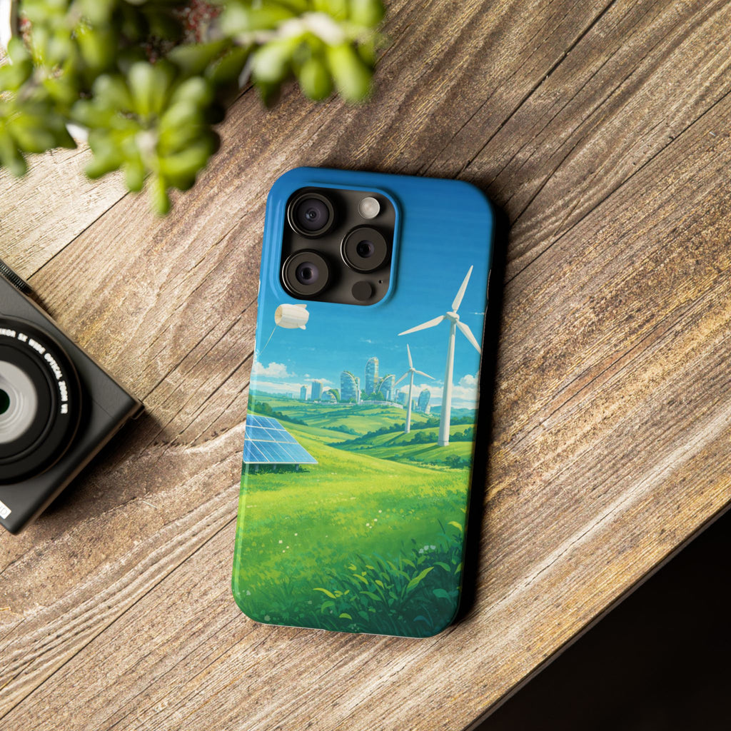 Solarpunk Eco Landscape iPhone Case