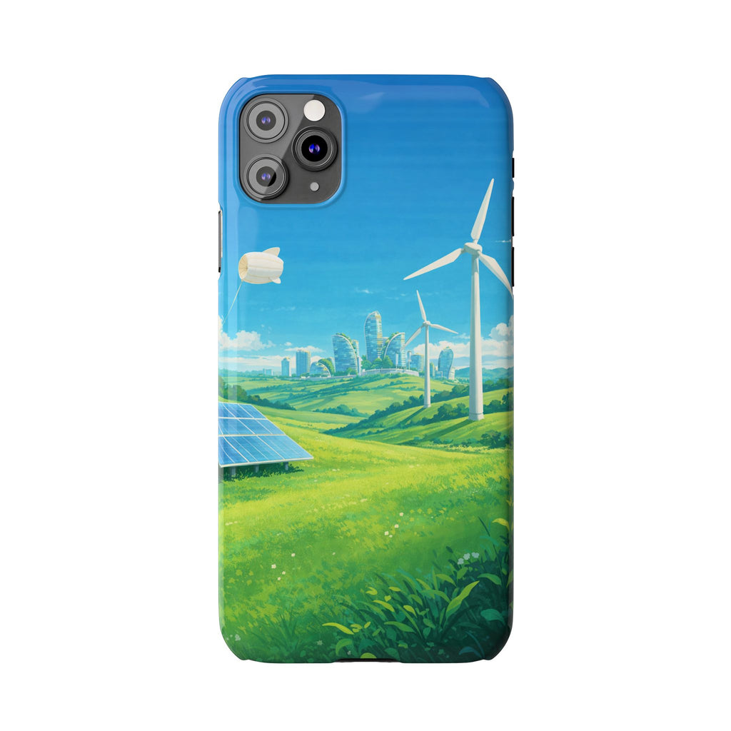Solarpunk Eco Landscape iPhone Case
