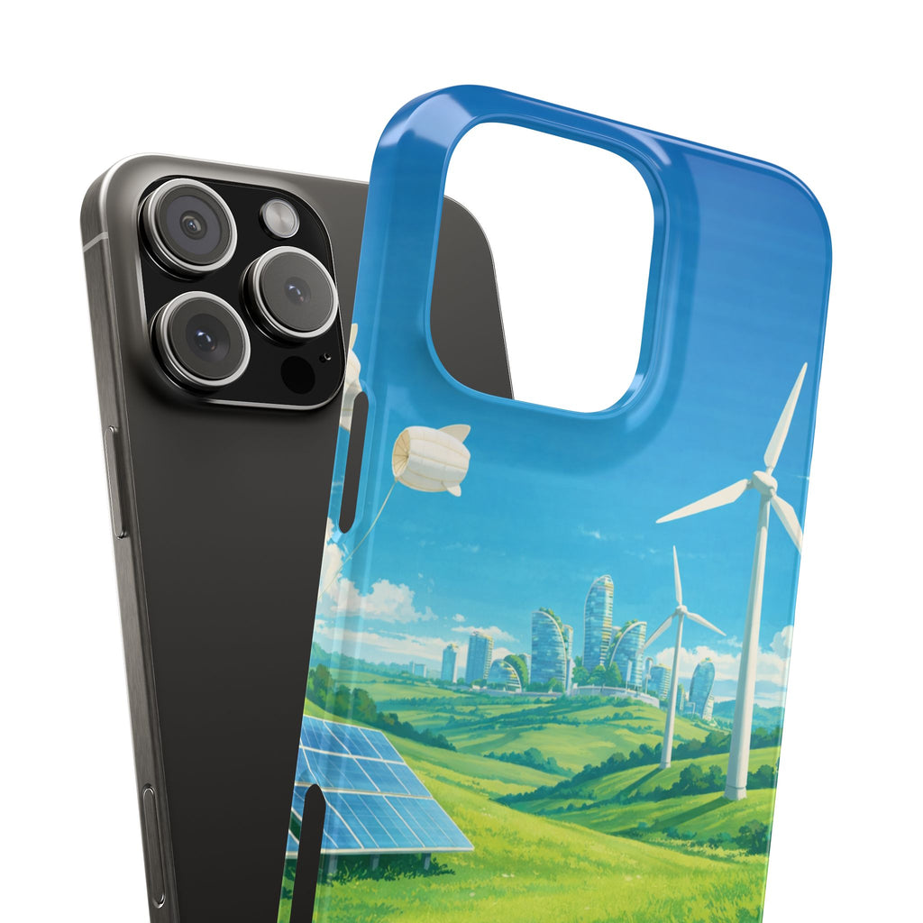 Solarpunk Eco Landscape iPhone Case