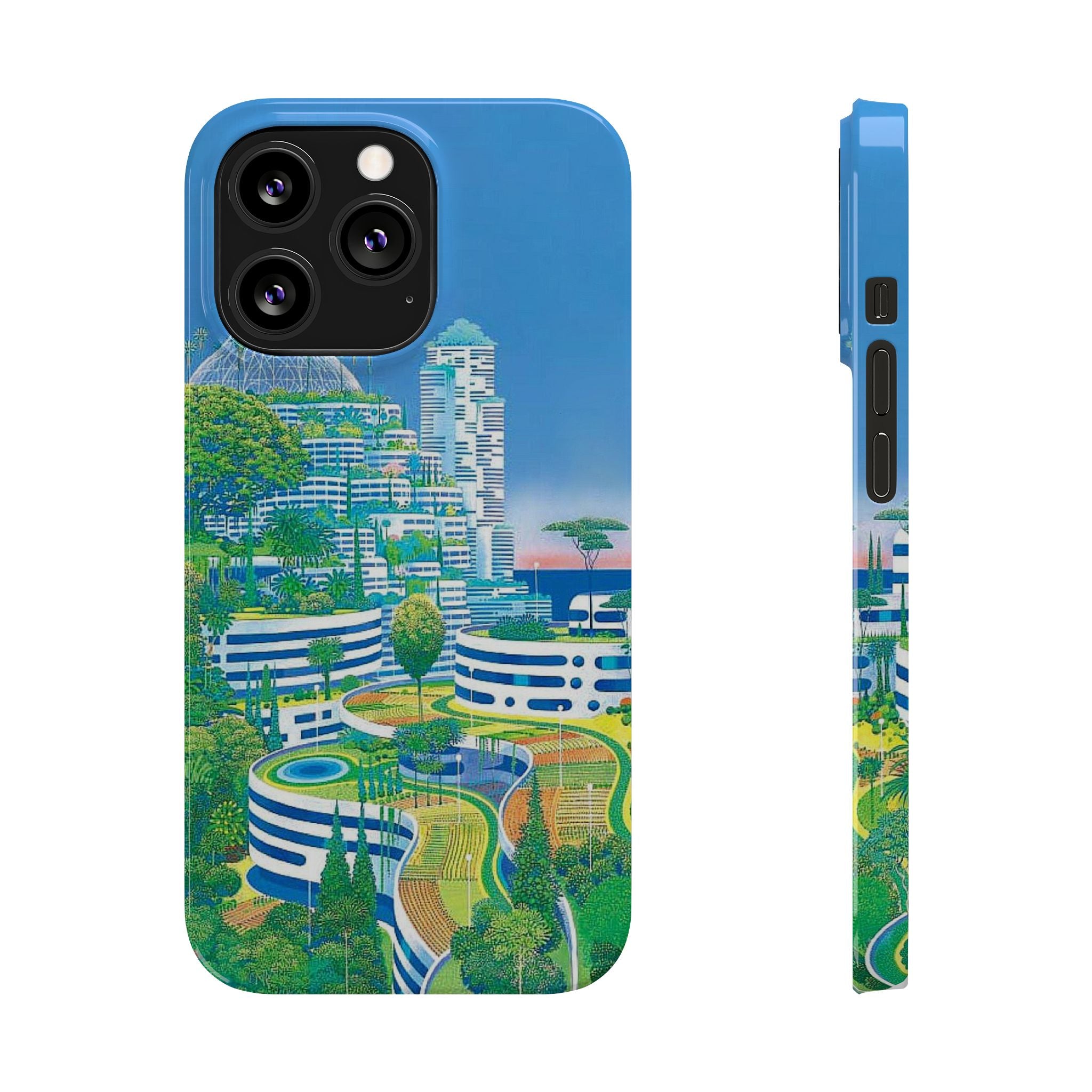 Solarpunk Cityscape iPhone Case