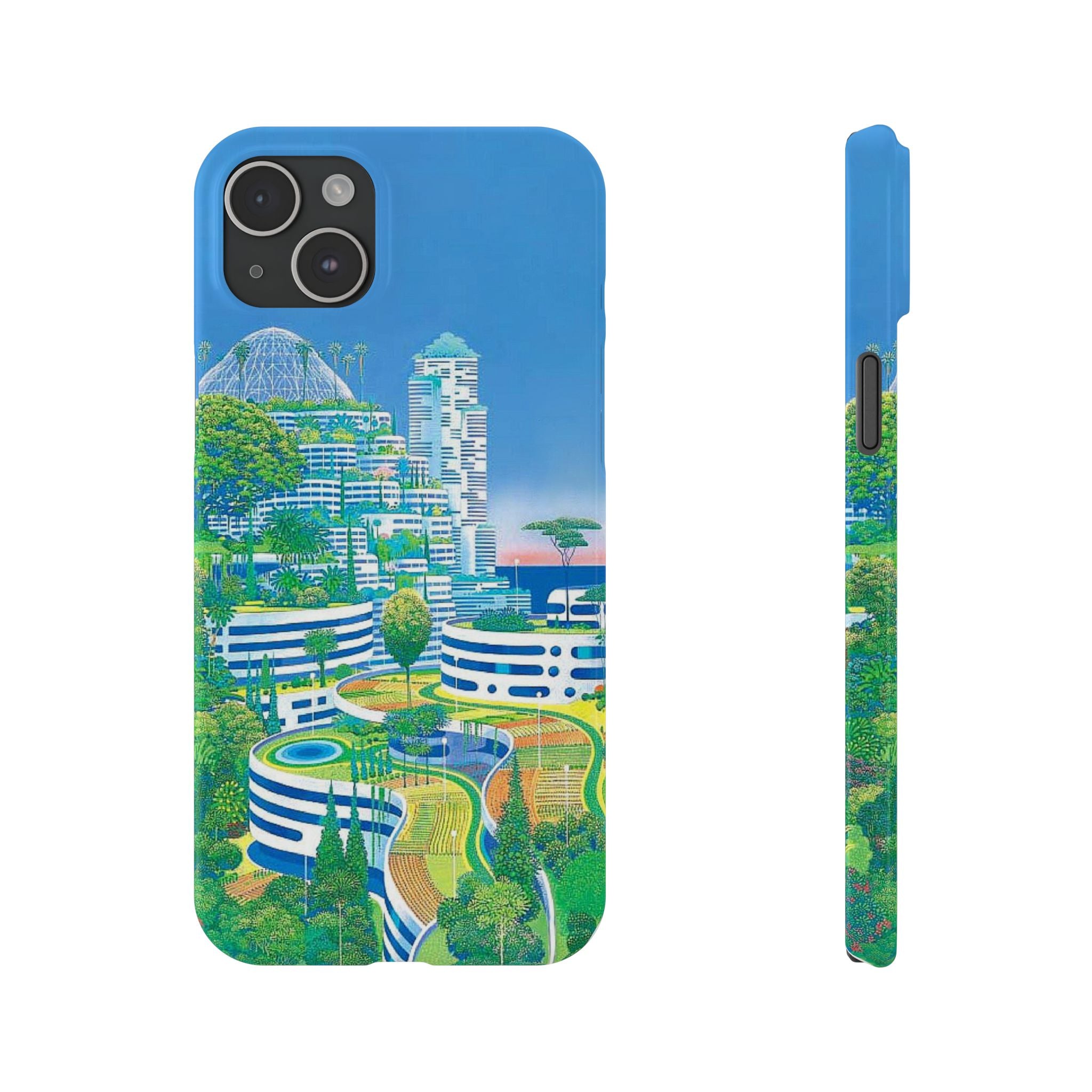 Solarpunk Cityscape iPhone Case