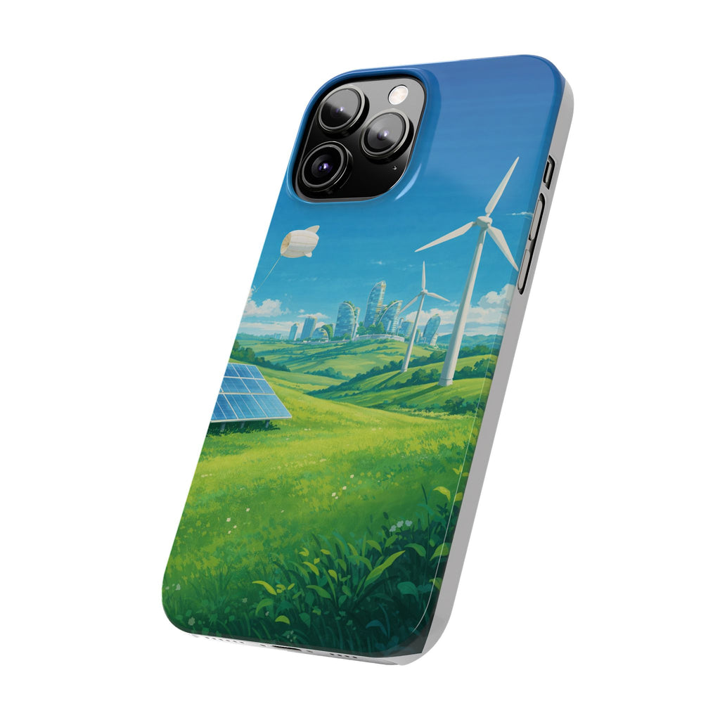 Solarpunk Eco Landscape iPhone Case