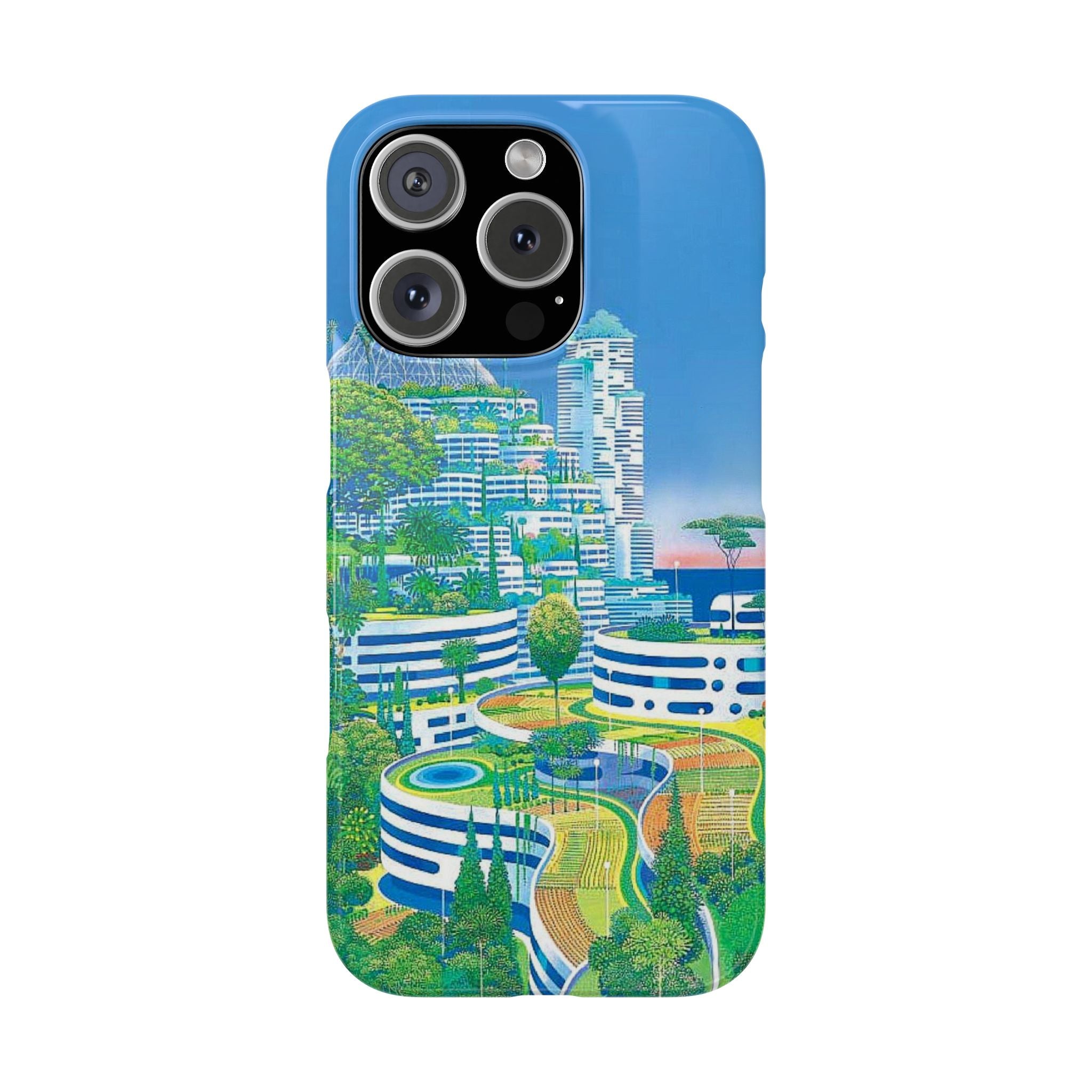 Solarpunk Cityscape iPhone Case