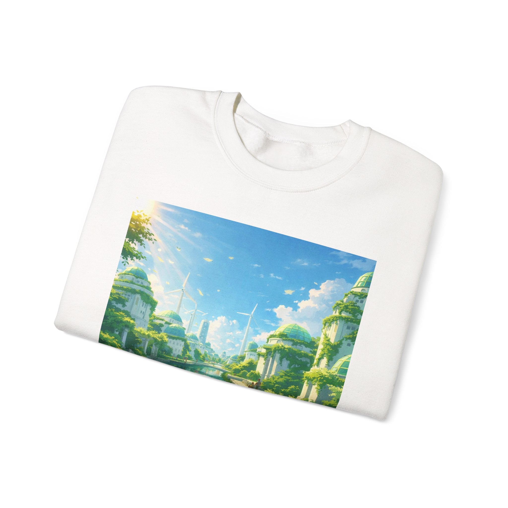 Solarpunk Sunlit Canal Sweatshirt