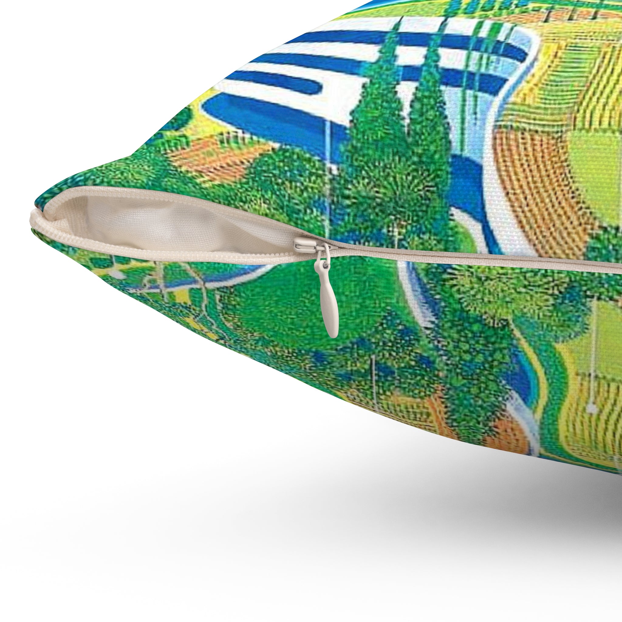 Solarpunk Cityscape Pillow