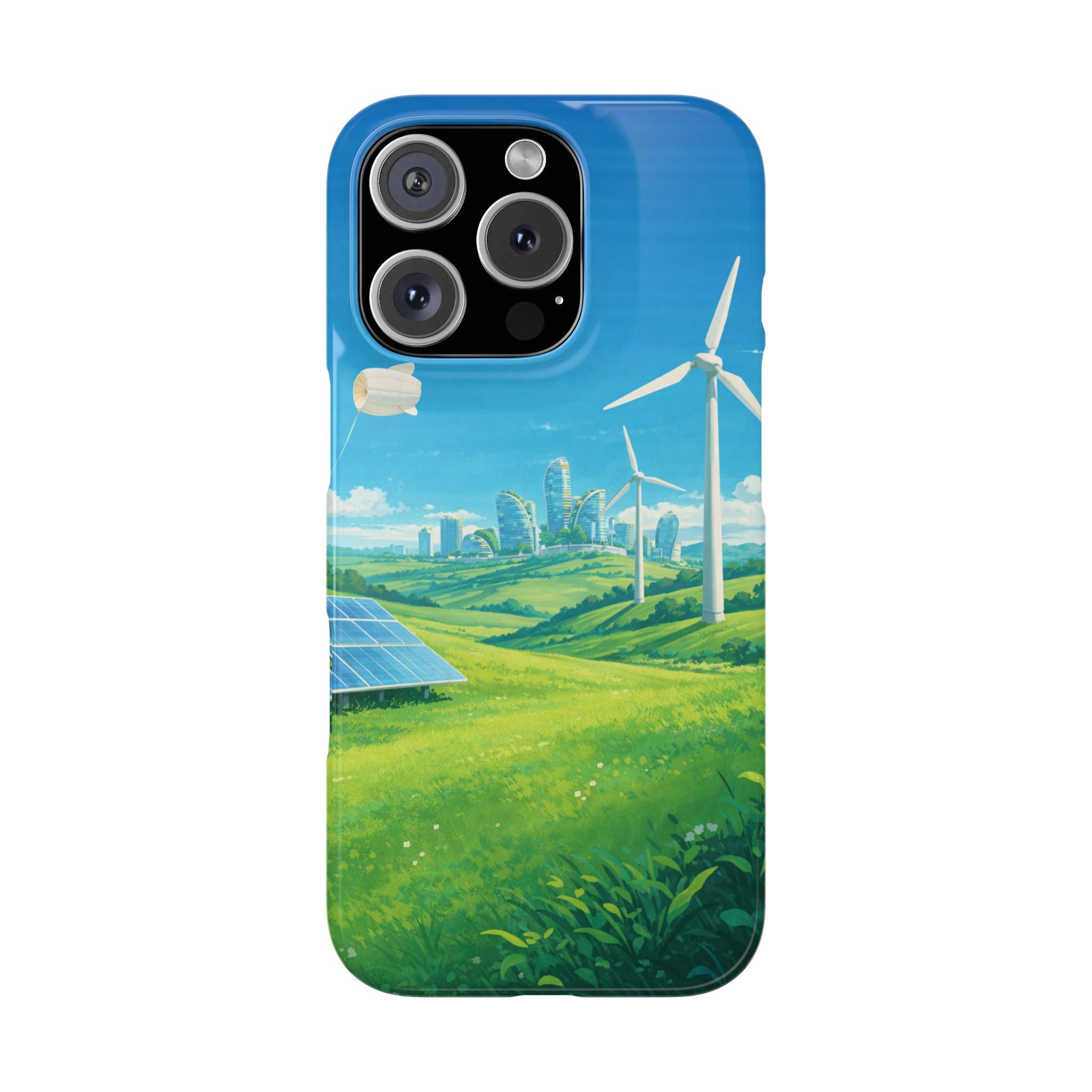 Solarpunk Eco Landscape iPhone Case