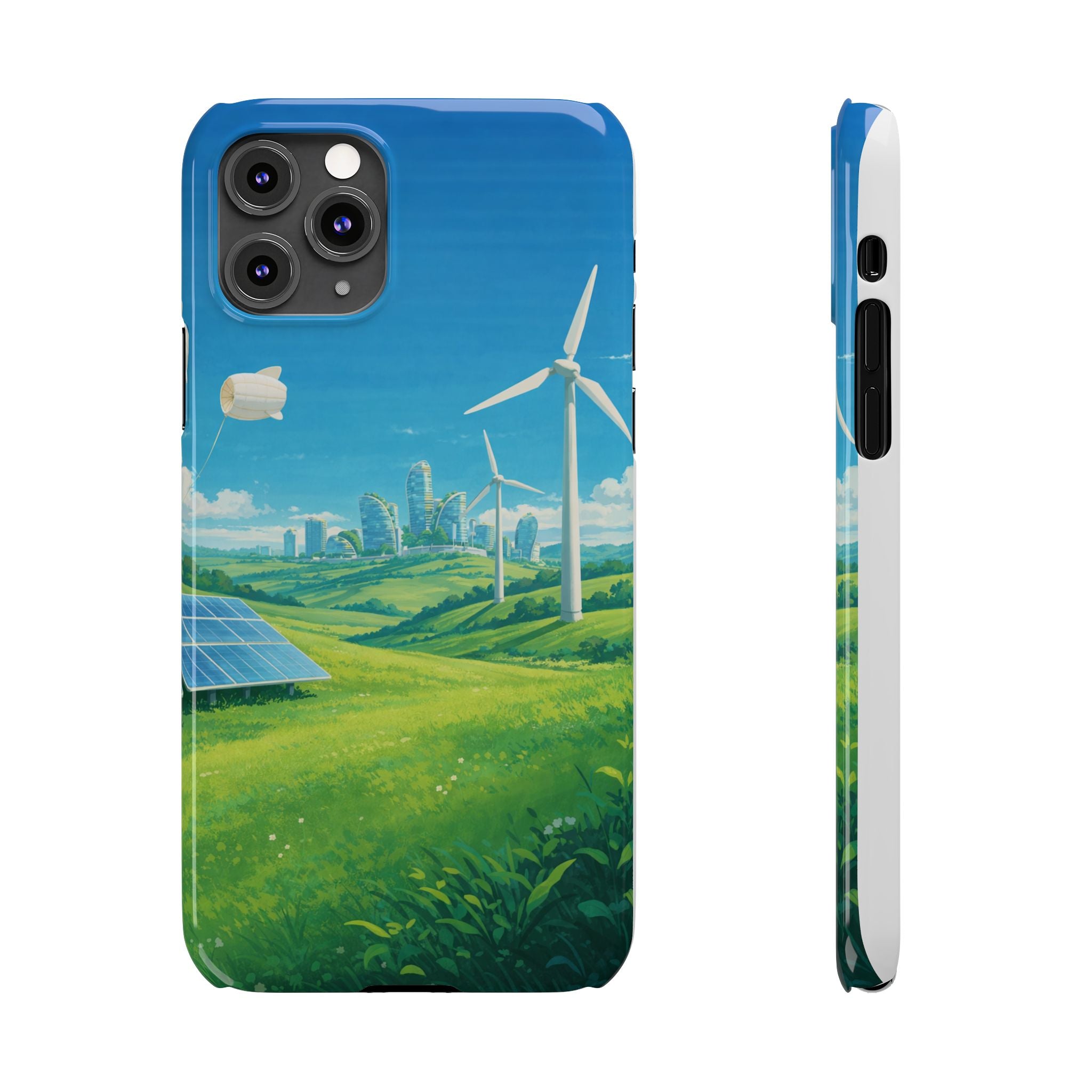 Solarpunk Eco Landscape iPhone Case