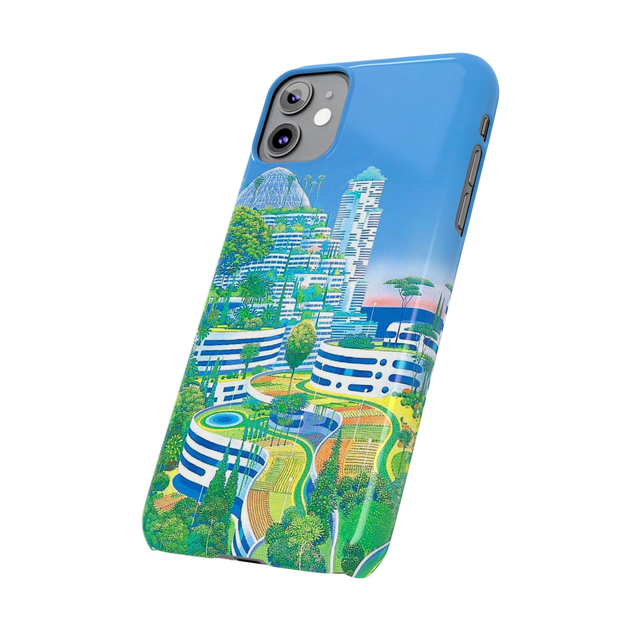 Solarpunk Cityscape iPhone Case